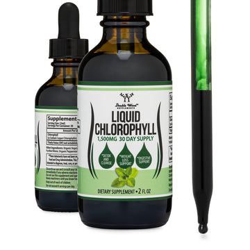 Chlorophyll Liquid Drops - for Digestion, Gut Health, Energy and Detox - Vegan Safe Double Wood Supplements buy supplements canada