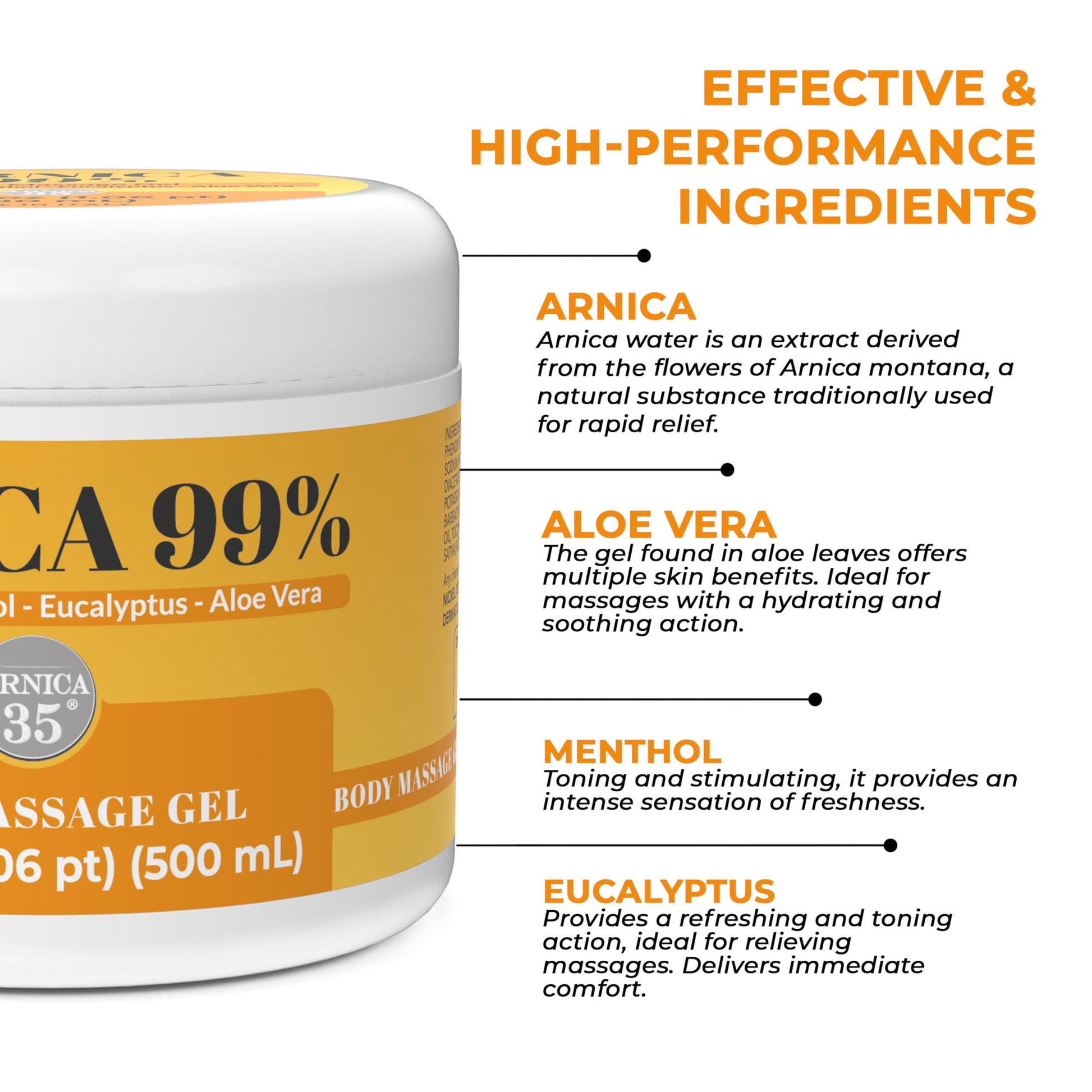 Arnica 35 Arnica Body Massage Gel – Water-Based Cosmetic Massage Gel with Arnica Montana, Fast-Absorbing Lightweight Texture, Non-Greasy Feel, Dermatologically Tested, 16.9 fl oz Arnica buy supplements canada