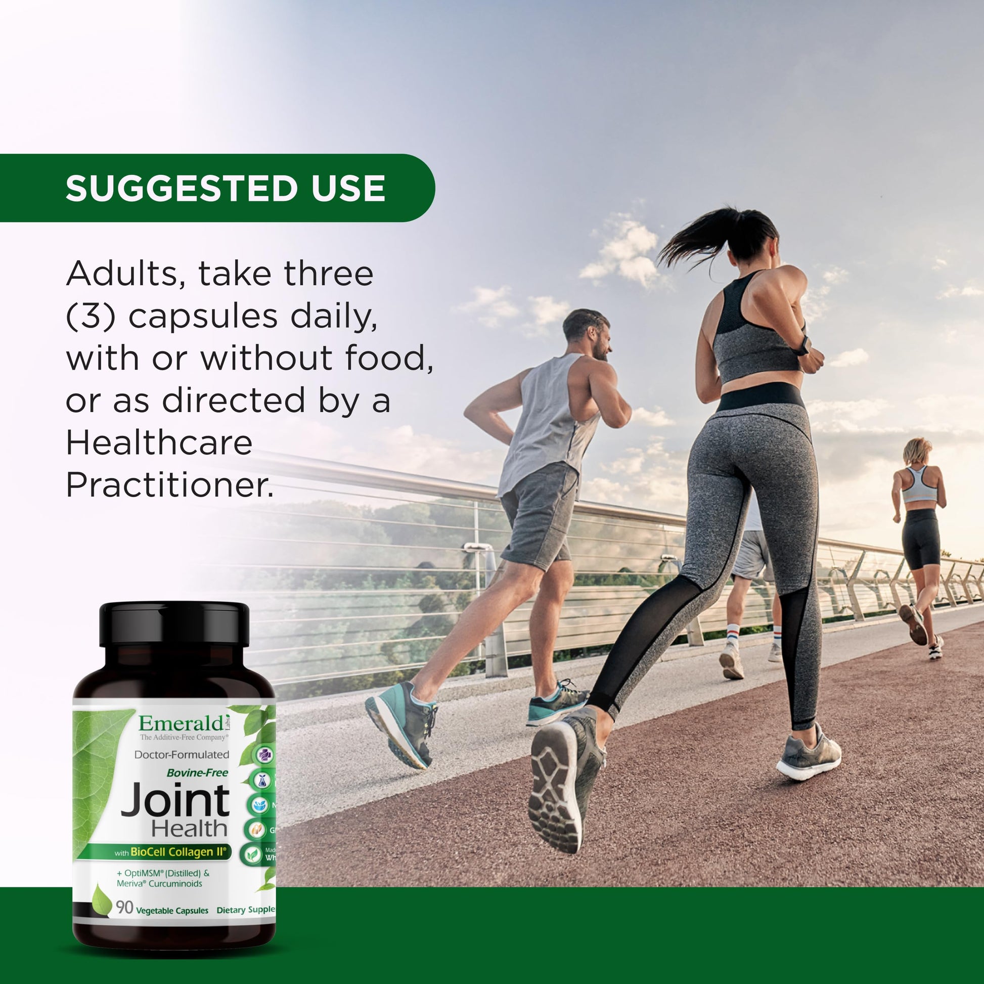 EMERALD LABS Joint Health - Biocell II Collagen, OptiMSM, Glucosamine, Meriva Turmeric Curcuminoids & More - Joint Health, Mobility & Flexibility Support* - 90 Vegetable Capsules (30-Day Supply) EMERALD LABS buy supplements canada