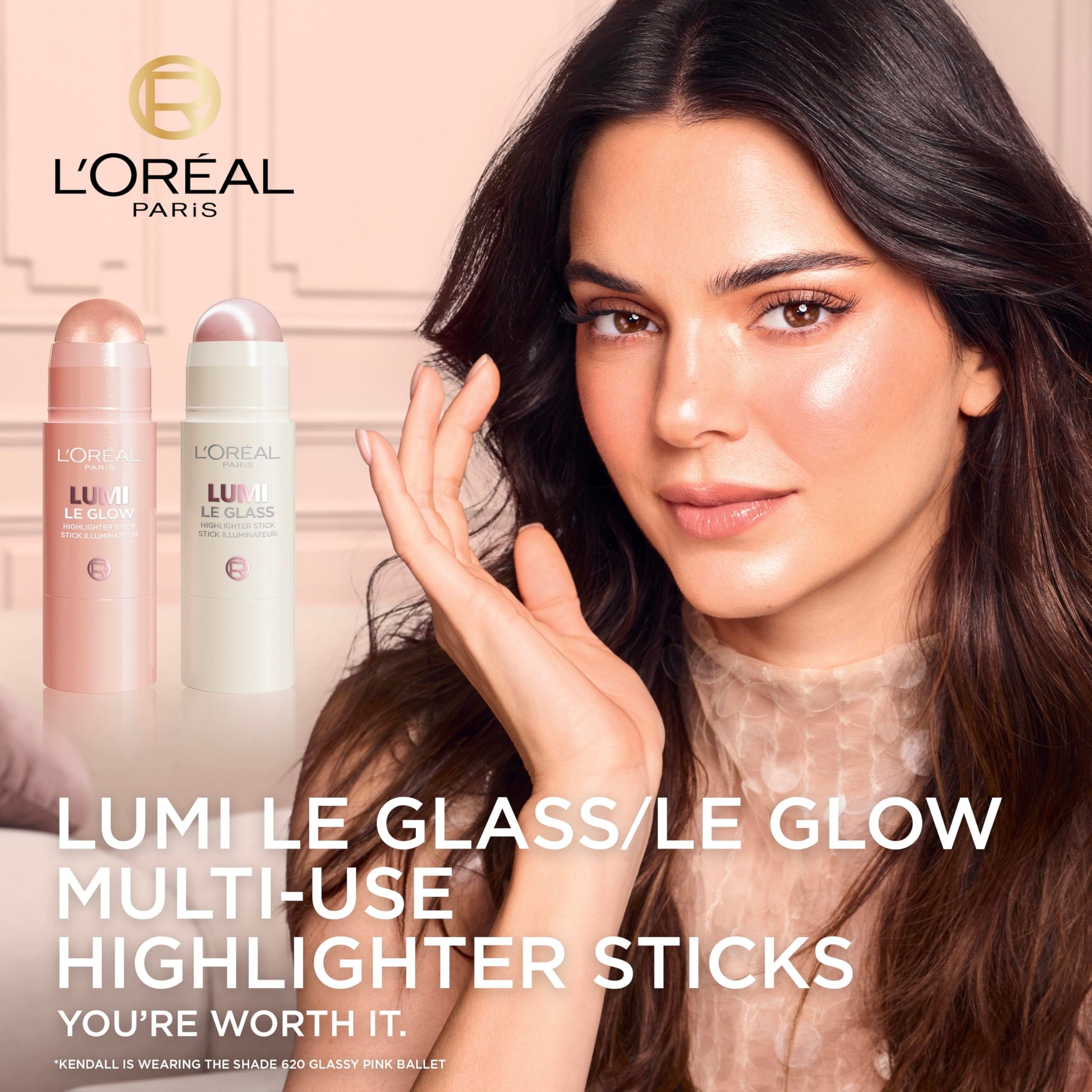 L'Oreal Paris True Match Lumi Le Glass Highlighter Stick, Reflective, Translucent, Glassy Highlighter for Face and Body, 620 Pink Ballet, 0.17 Oz L'Oreal Paris buy supplements canada