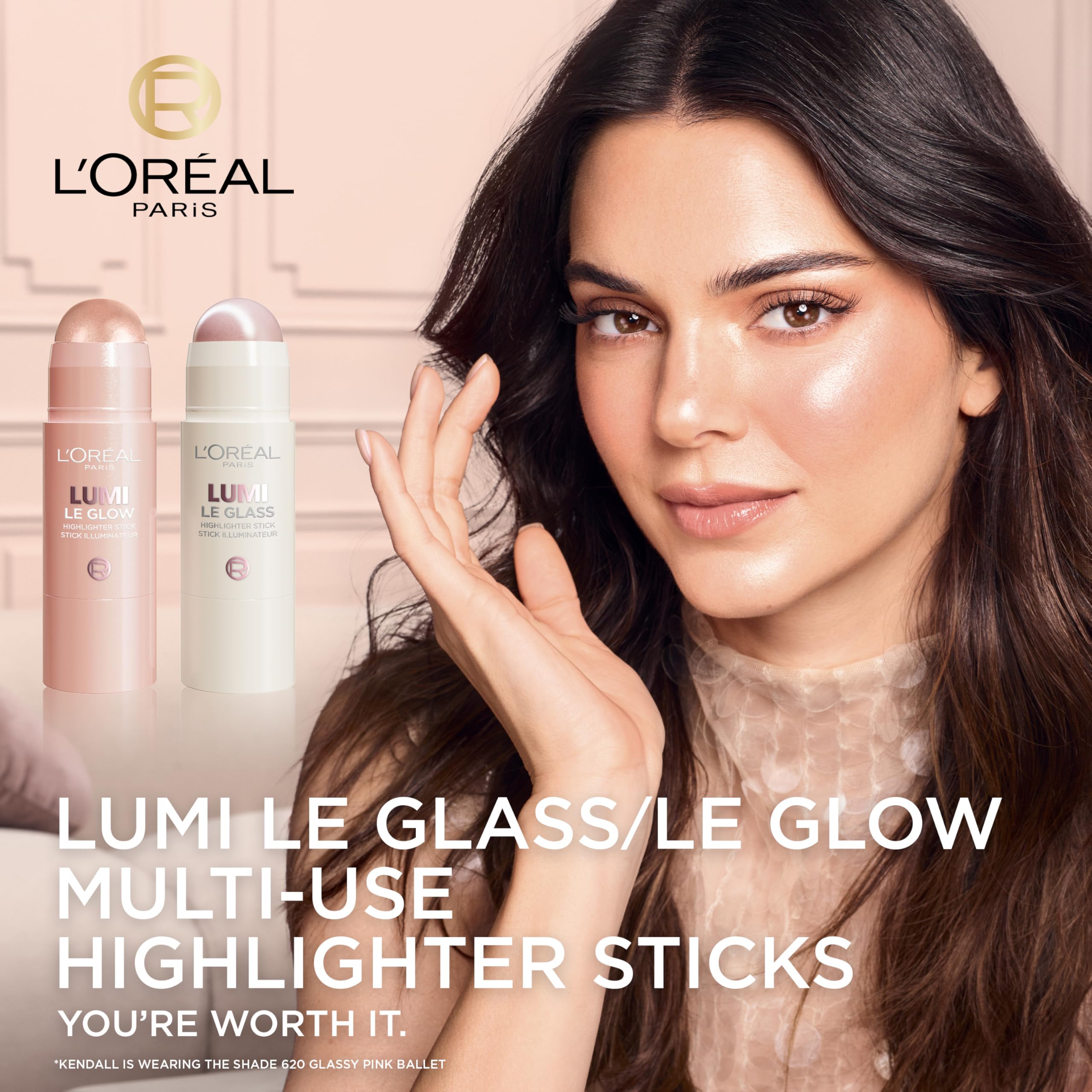 L'Oreal Paris True Match Lumi Le Glass Highlighter Stick, Reflective, Translucent, Glassy Highlighter for Face and Body, 620 Pink Ballet, 0.17 Oz L'Oreal Paris buy supplements canada