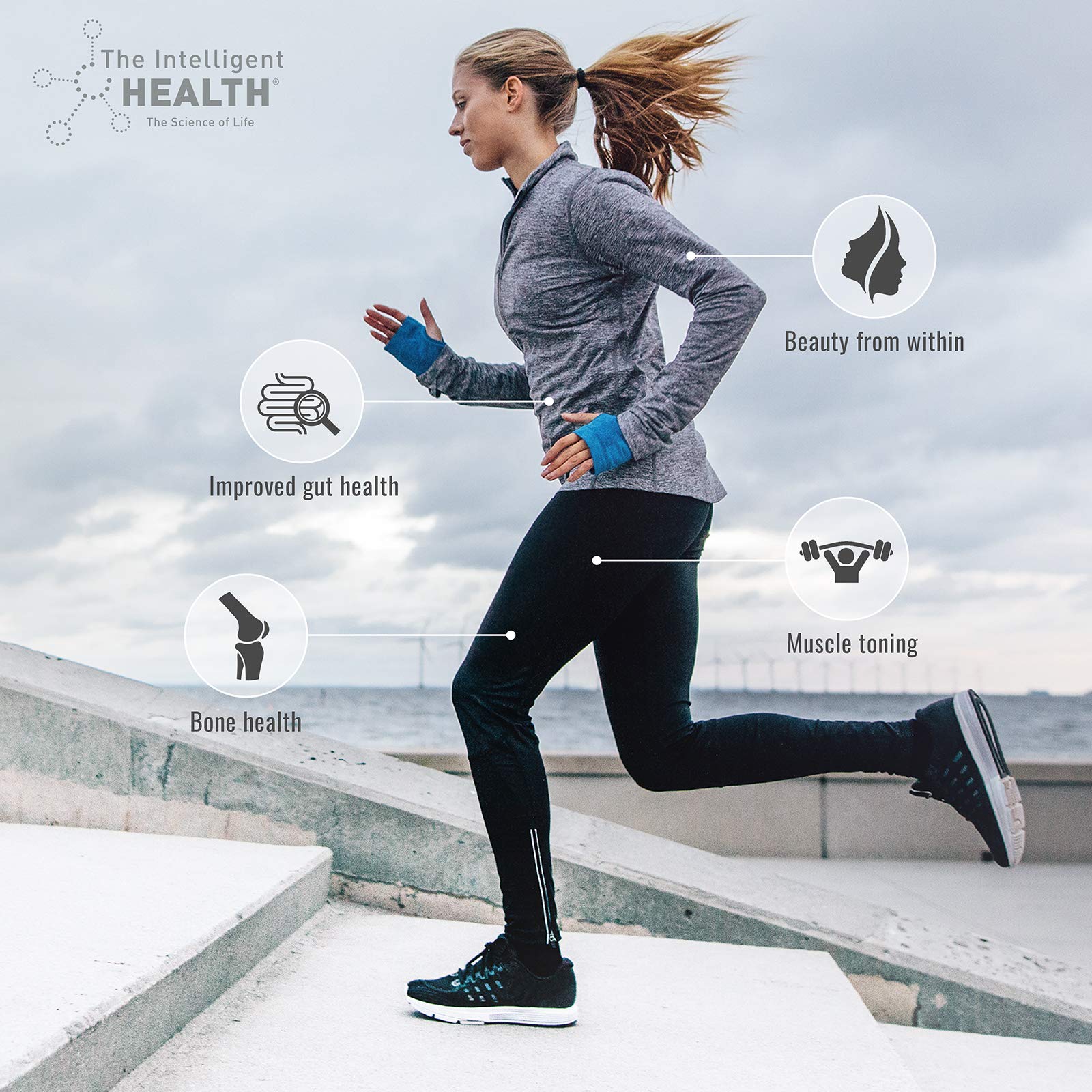 Hydrolysed Collagen Powder (Bovine) - High Protein Grass Fed Unflavoured Peptides The Intelligent Health buy supplements canada