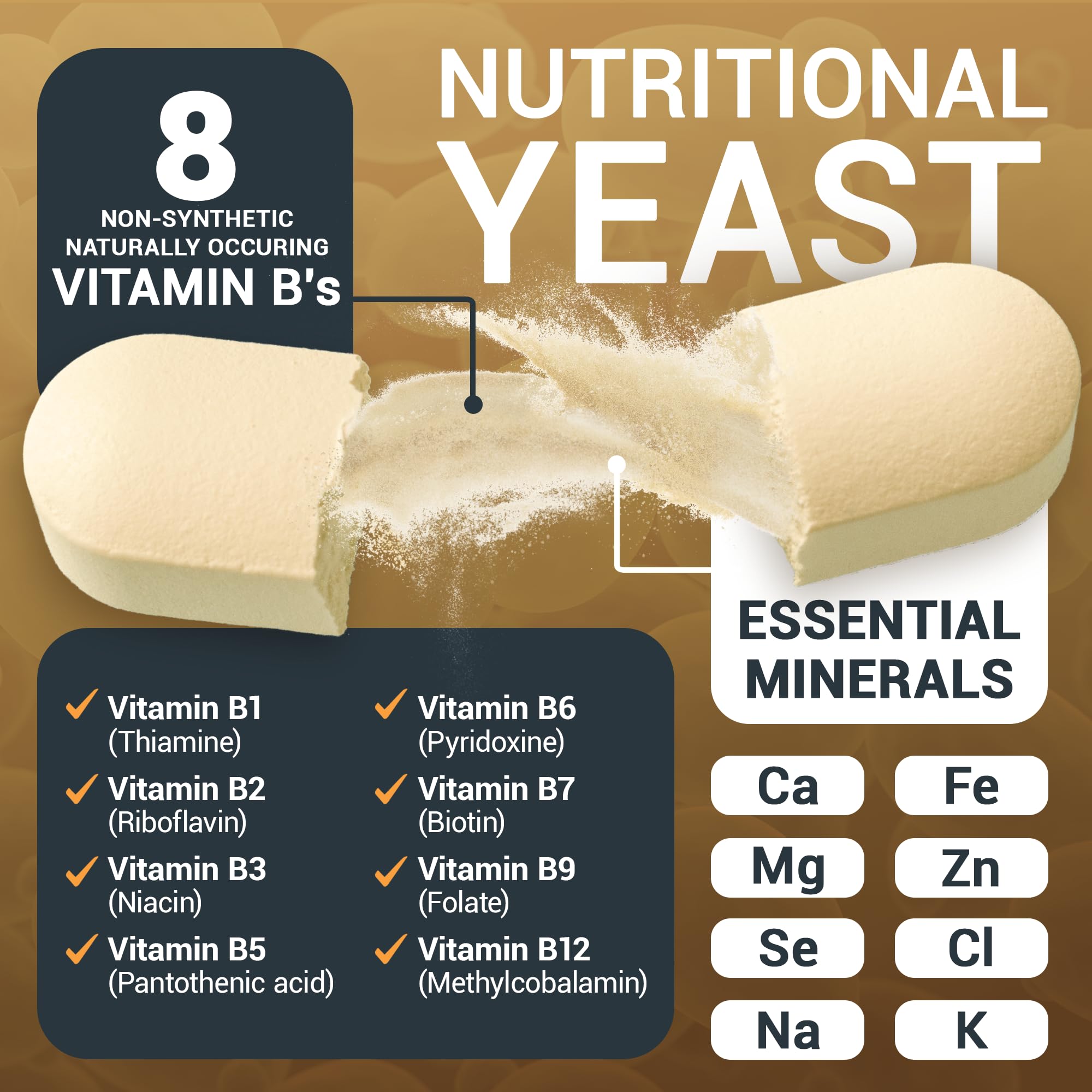Dr. Berg Nutritional Yeast Tablets – Natural B12 Added - All 8 B Vitamin Complex – Organic Dr. Berg Nutritionals buy supplements canada