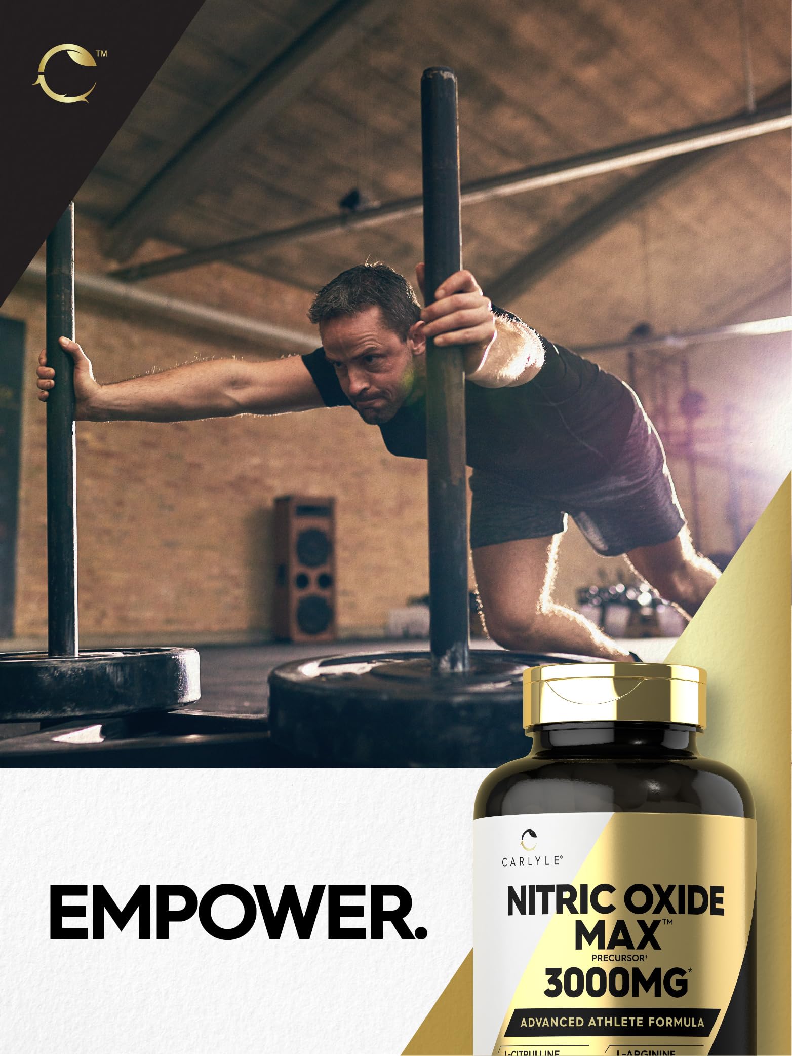 Carlyle Nitric Oxide Supplement 3000mg | 120 Capsules | with L-Arginine & L-Citrulline | for Men & Women | Pre & Post Workout | Non-GMO, Gluten Free Carlyle buy supplements canada