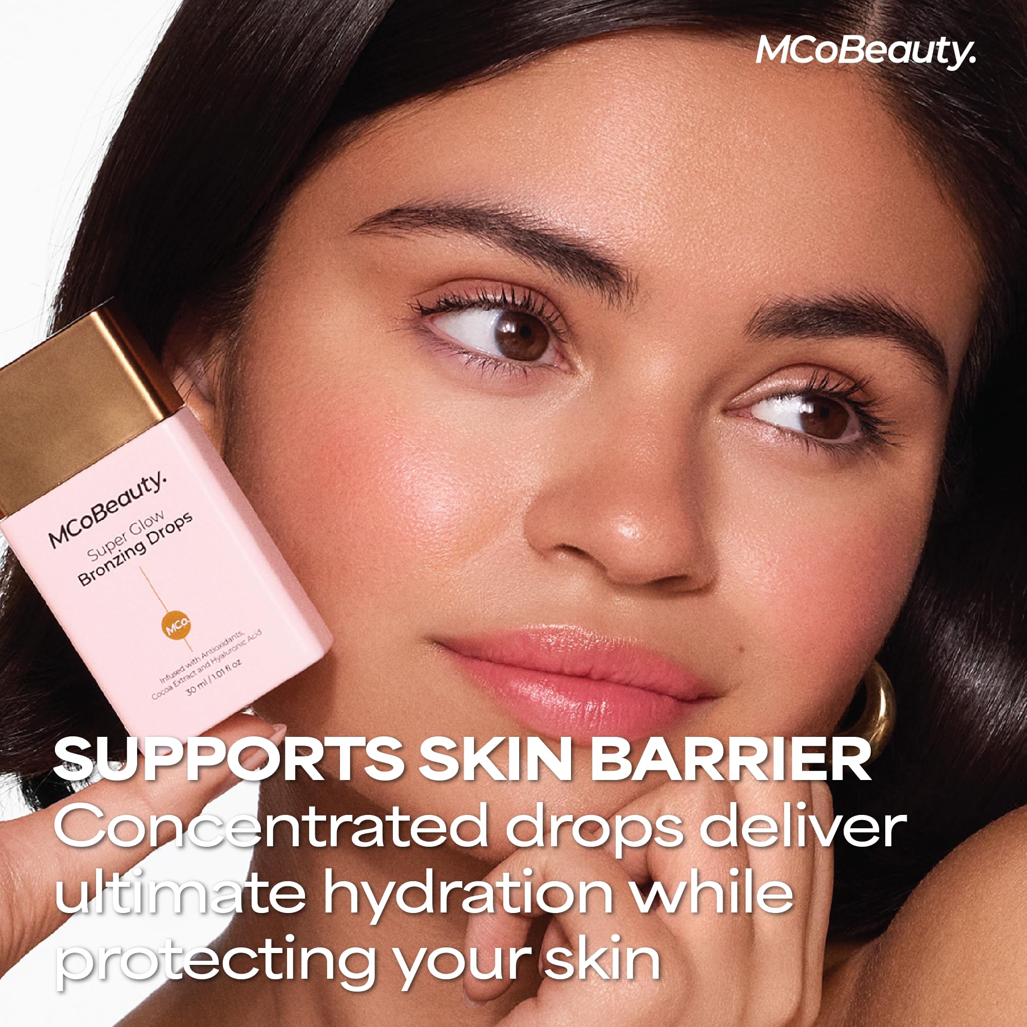 MCoBeauty - Super Glow Bronzing Drops - Effortless Face Tan with Shimmer Formula - Face Care, Bronze Drops - Contains Hyaluronic Acid, White Tea Extract, Cocoa Extract and More MCoBeauty buy supplements canada