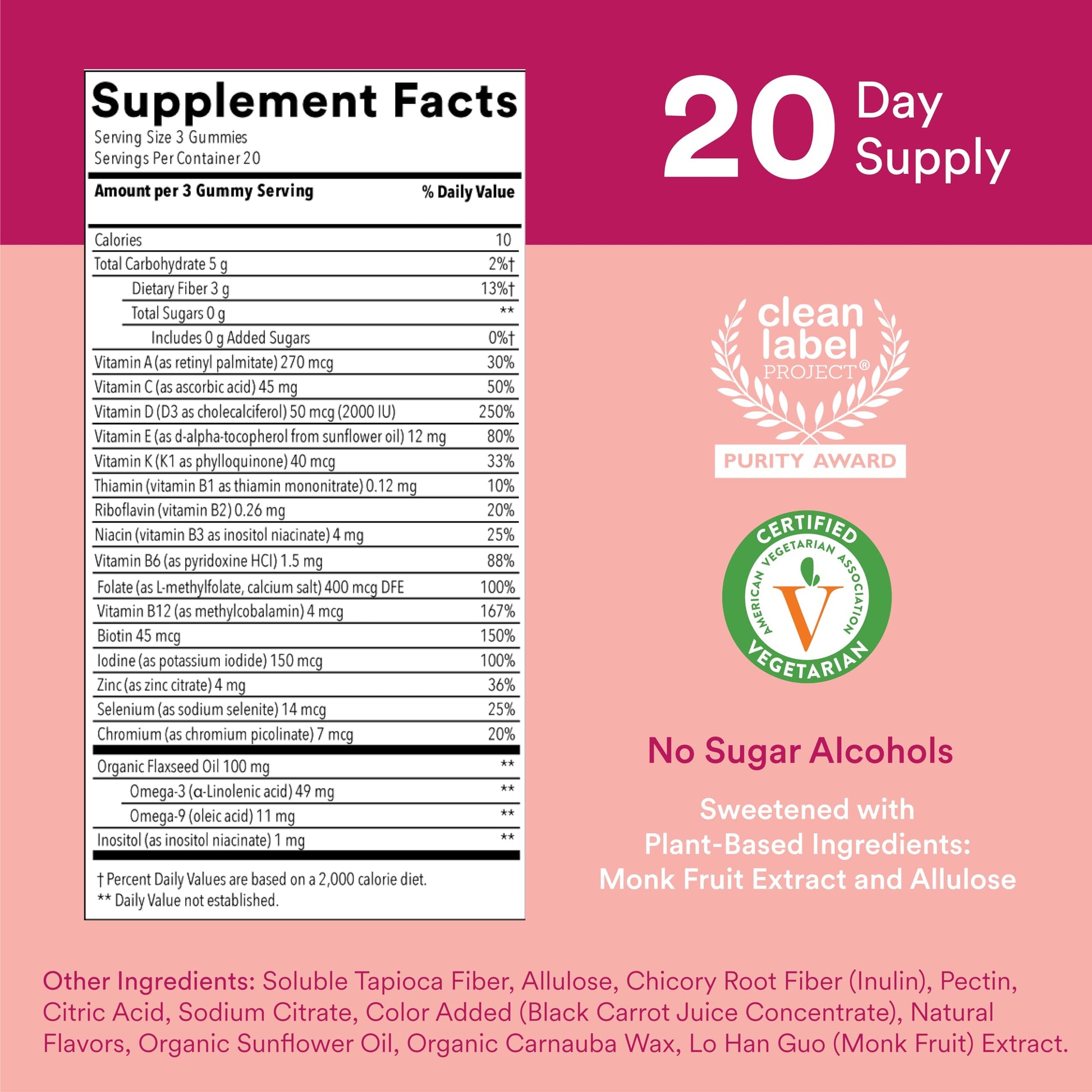 SmartyPants Women's Multivitamin Gummies, Sugar Free: Biotin, Methylfolate, Omega 3 (ALA), Vitamin D3, C, Vitamin B12 SmartyPants buy supplements canada
