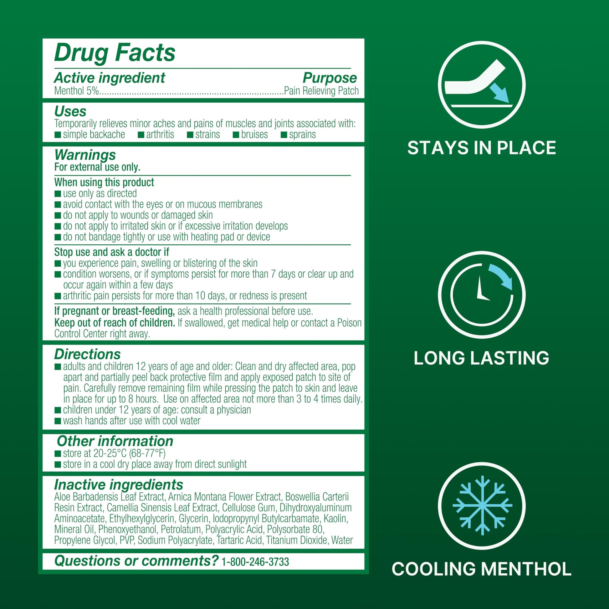 Biofreeze Menthol Pain Relieving Patches (5 Patches Per Box) Up To 8 Hours Of Pain Relief From Sore Muscles, Arthritis, Backaches, Spains, Bruises, Strains And Joint Pain (Package May Vary) Biofreeze buy supplements canada
