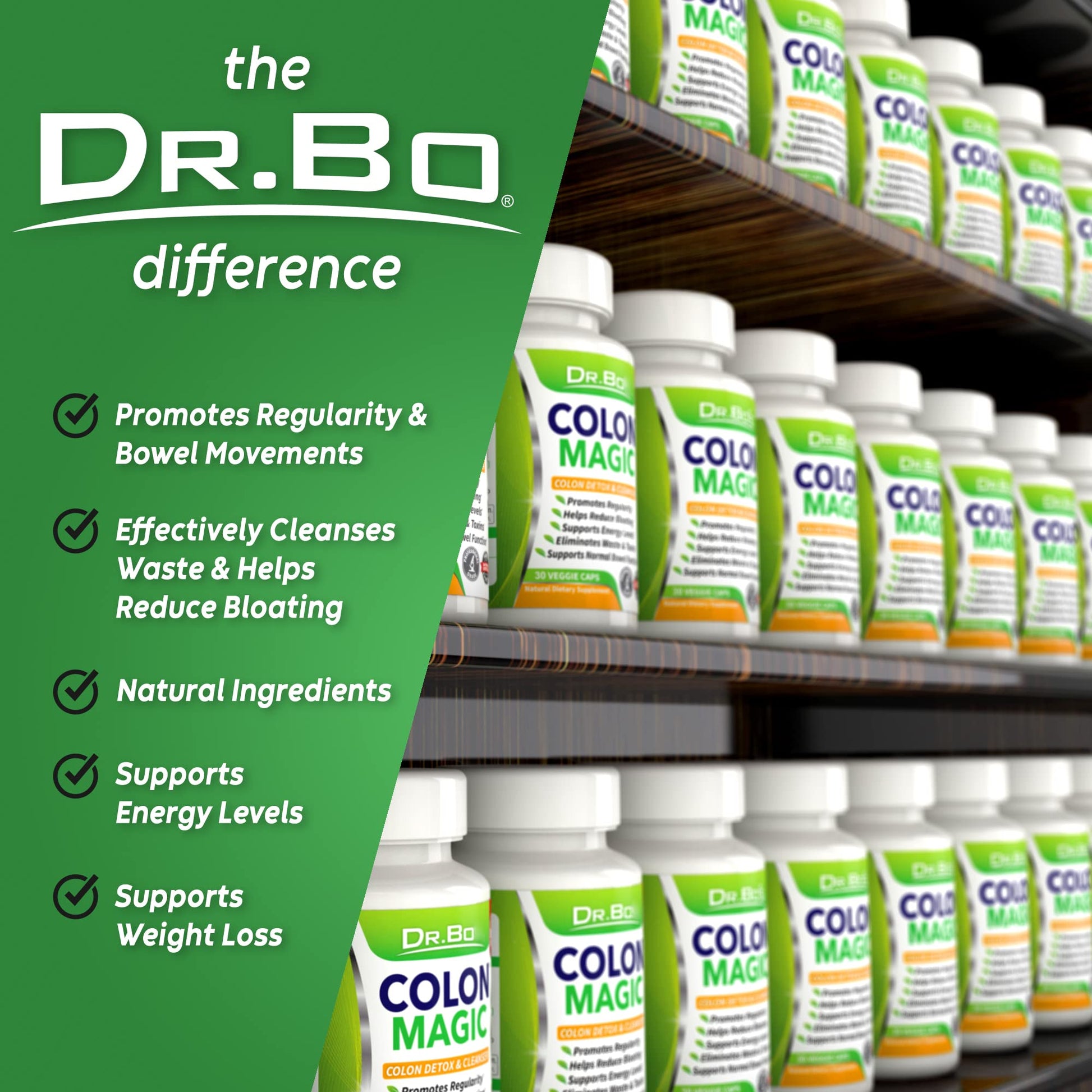 Colon Cleanse Detox Formula - Natural Bowel Cleanser Pills for Intestinal Bloating & Fast Digestive DR. BO buy supplements canada