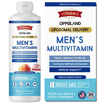 oppuland - Men's Multivitamin - Liquid Supplement - Liposomal Delivery - Daily Multi Vitamin with Biotin B Complex Omega-3 - Hair & Nail Support Vitamin oppuland buy supplements canada