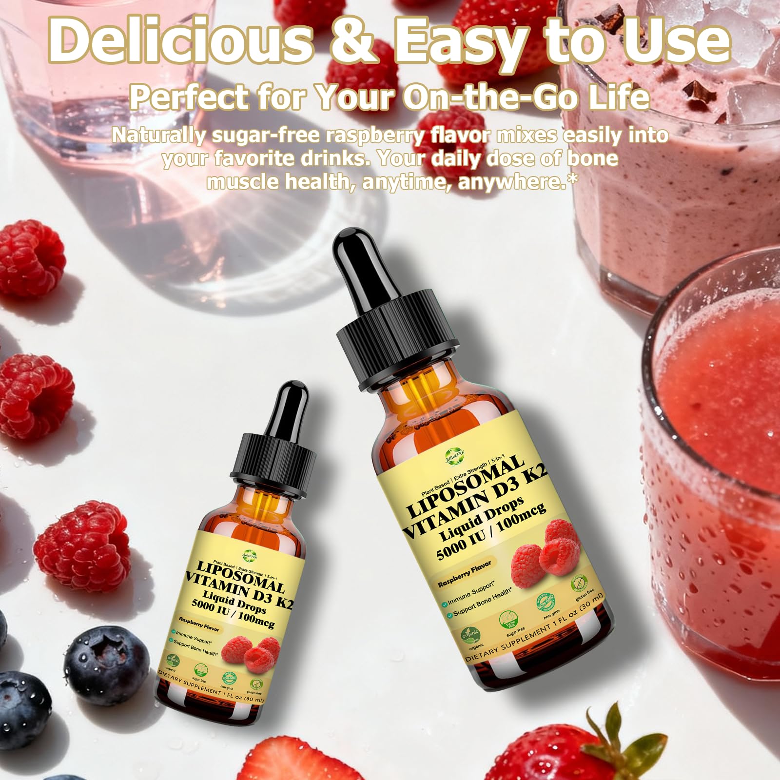 Liquid Vitamin D3 K2 Drops with Calcium Magnesium Omega3, High Potency 5-in-1 D3 K2 Vitamin 5000 IU Supplement for Bone Health, Heart Teeth & Immue, Ultra High Absorption Liposomal D3K2 Plant-Based JUIWEFKK buy supplements canada