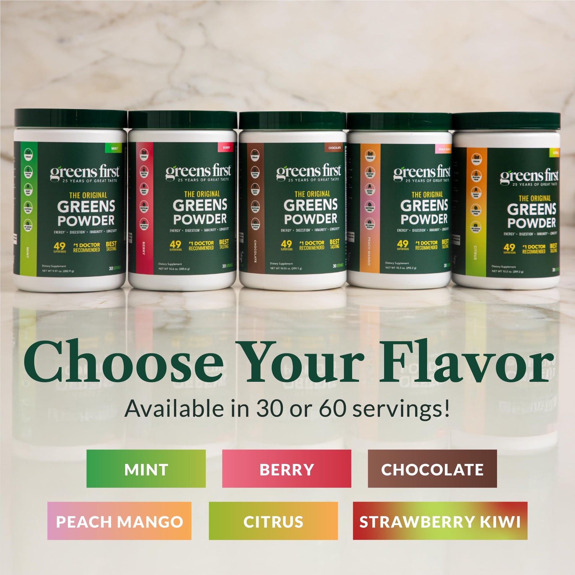 Greens First Original Greens Powder - 49 Superfoods - Organic Fruits & Veggies - Prebiotics, Probiotics & Digestive Enzymes - Antioxidant Smoothie - Dairy Free, Vegan & Non-GMO (Mint, 30 Servings) Greens First buy supplements canada