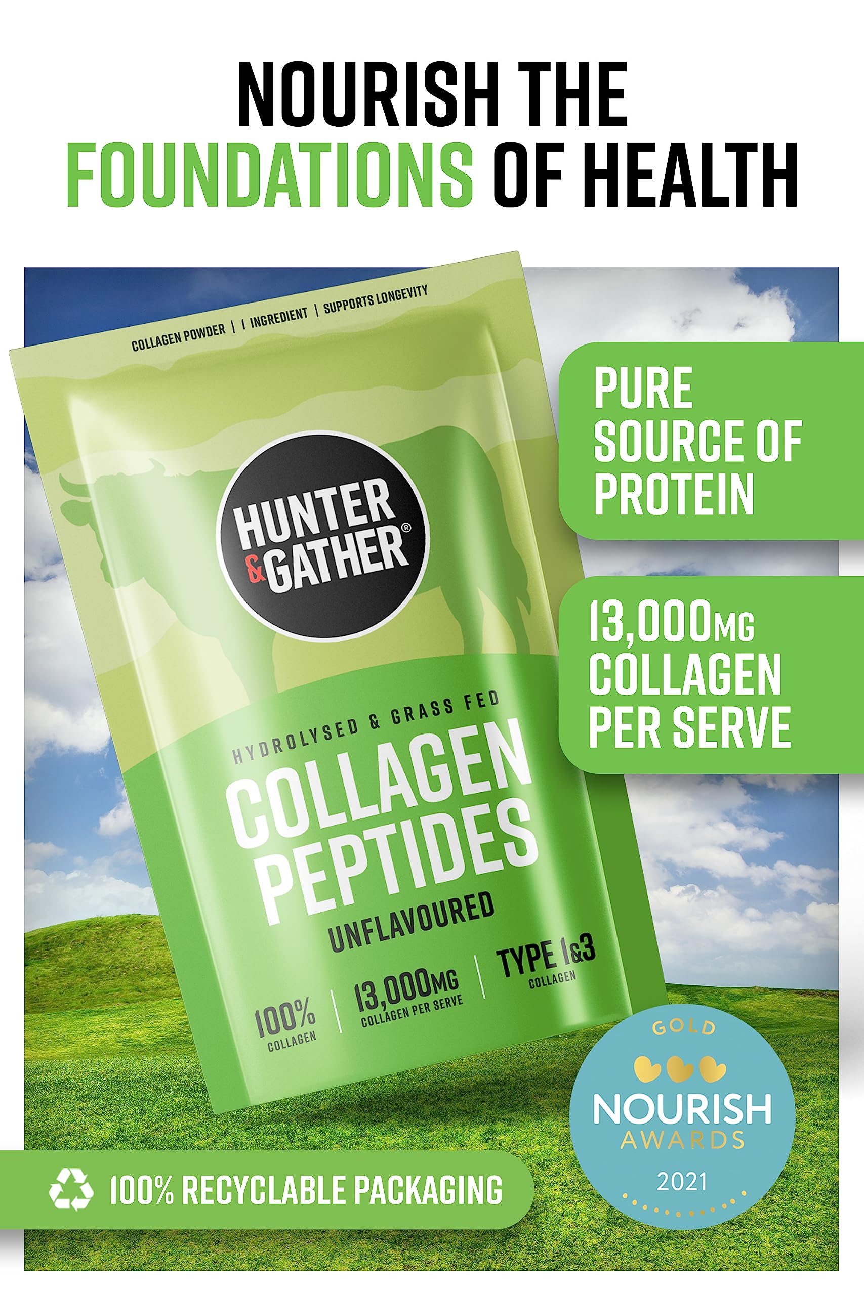 Hunter & Gather Collagen Powder Bundle | Hydrolysed Grass-Fed Bovine Collagen Hunter & Gather buy supplements canada