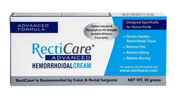 Recticare Advanced Hemorrhoidal Cream: Advanced Treatment to Shrink & Soothe Hemorrhoids - Itch, Pain, Burn Relief - 30g Hemorrhoidal Cream with Lidocaine Recticare buy supplements canada