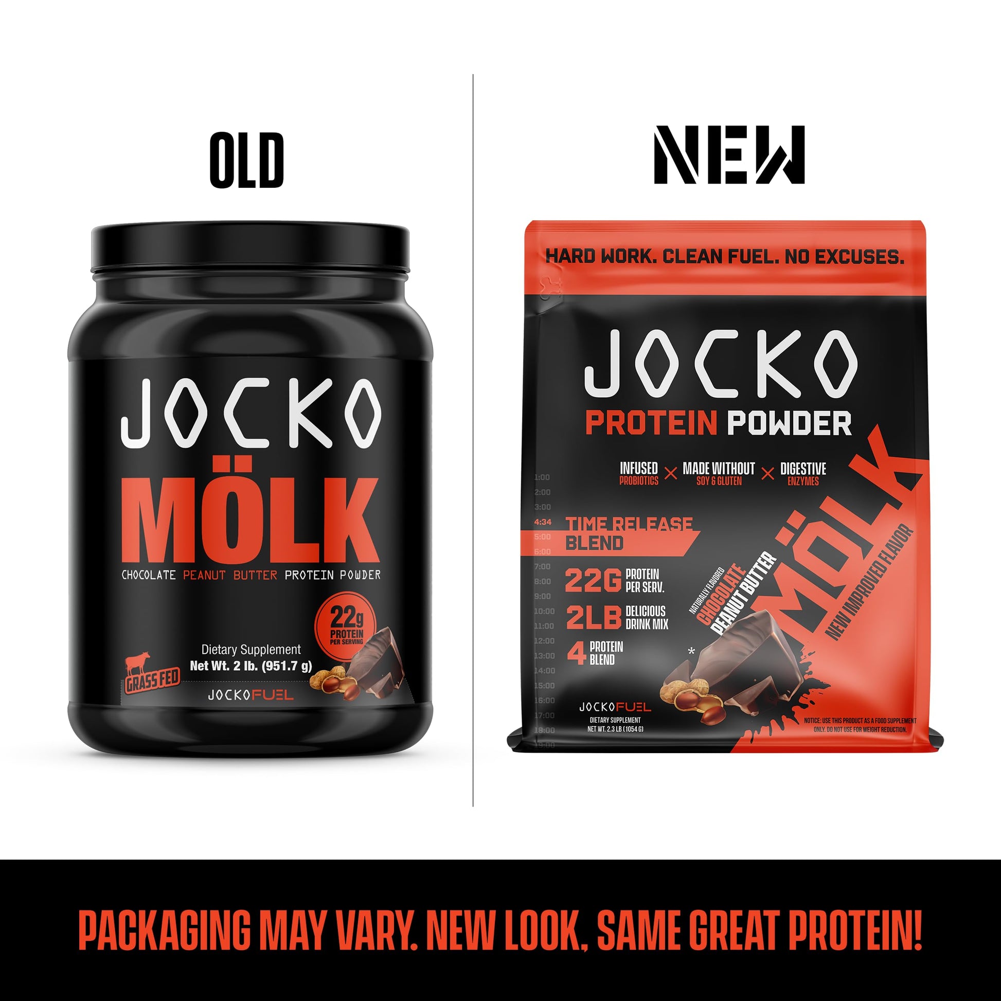 Jocko Mölk Chocolate Peanut Butter Whey Protein Powder - Keto, Probiotics, Grass Fed Jocko Fuel buy supplements canada