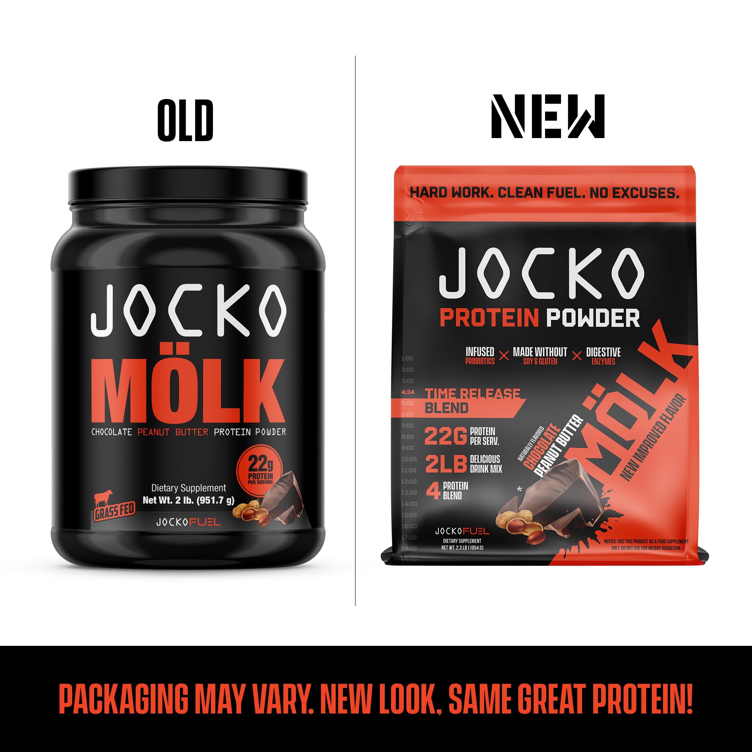 Jocko Mölk Chocolate Peanut Butter Whey Protein Powder - Keto, Probiotics, Grass Fed Jocko Fuel buy supplements canada