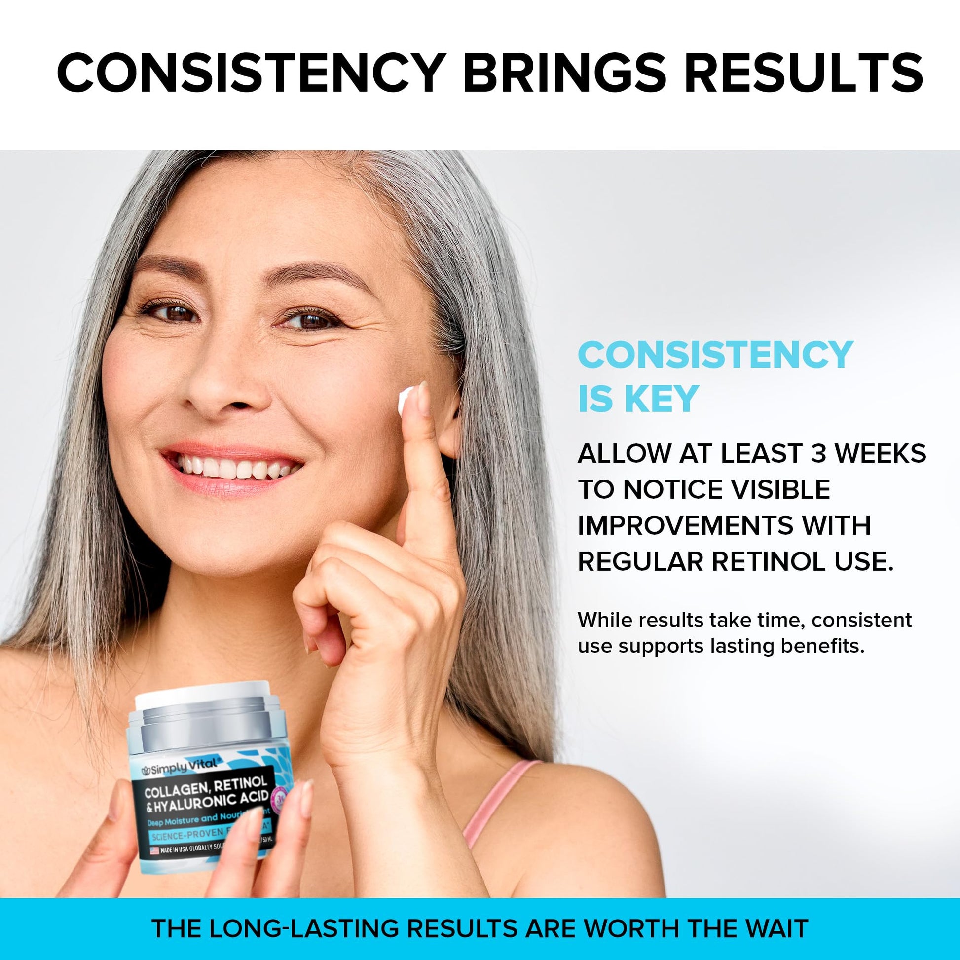Anti-Aging Face Moisturizer with Retinol, Collagen & Hyaluronic Acid - Made in USA SimplyVital buy supplements canada