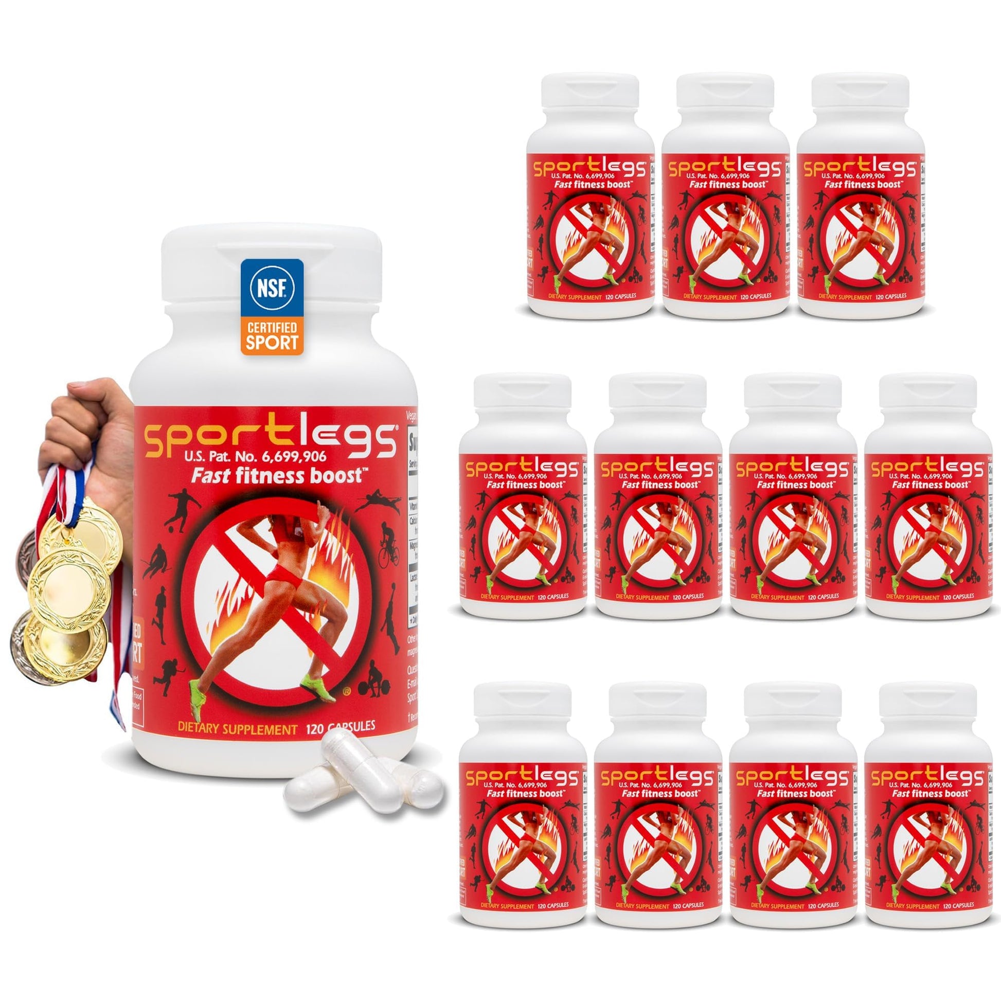 SPORTLEGS Pre-Exercise Metabolic Primer for Runners, Cyclists and Endurance Athletes - Helps Muscles Use Lactate as Fuel for Smoother, Longer-Lasting Efforts - NSF Certified for Sport - 120 Capsules SPORTLEGS buy supplements canada
