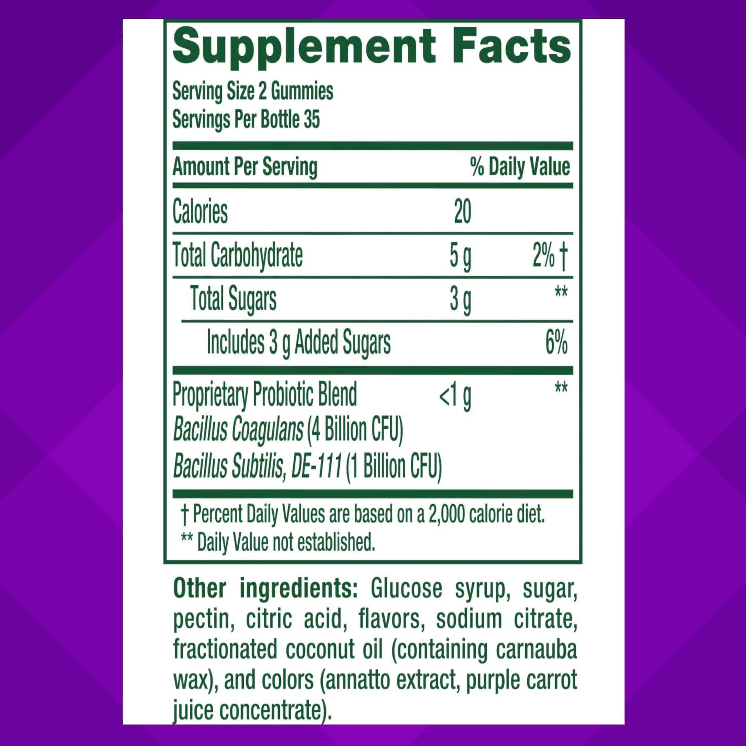 vitafusion Probiotic Gummy Supplements, Raspberry, Peach and Mango Flavors, Probiotic Nutritional Supplements With 5 Billion CFUs Vitafusion buy supplements canada