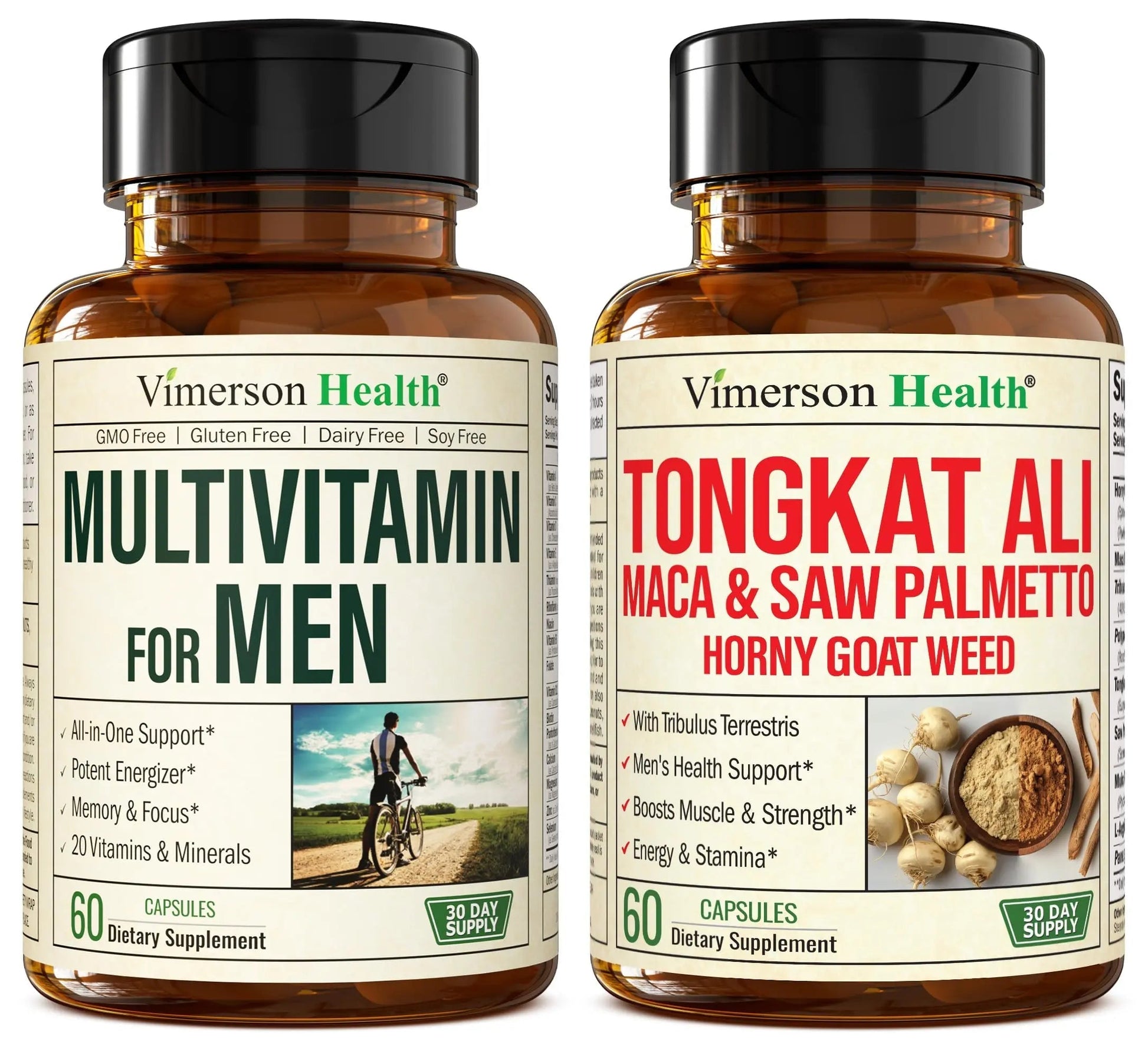 Vimerson Health Multivitamin for Men & Tongkat Ali for Men with Horny Goat Weed, Maca Root Powder, Tribulus Terrestris, Saw Palmetto Extract Vimerson Health buy supplements canada