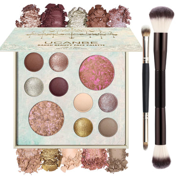 UCANBE Full Size Baked Makeup Palette Set - Include Blush, Bronzer, 8 Eyeshadows & Brushes, Pigmented All-in-One Face & Eye Compact Powder Beauty Holiday Gift Kit for Starter & Pros, Travel Friendly UCANBE buy supplements canada
