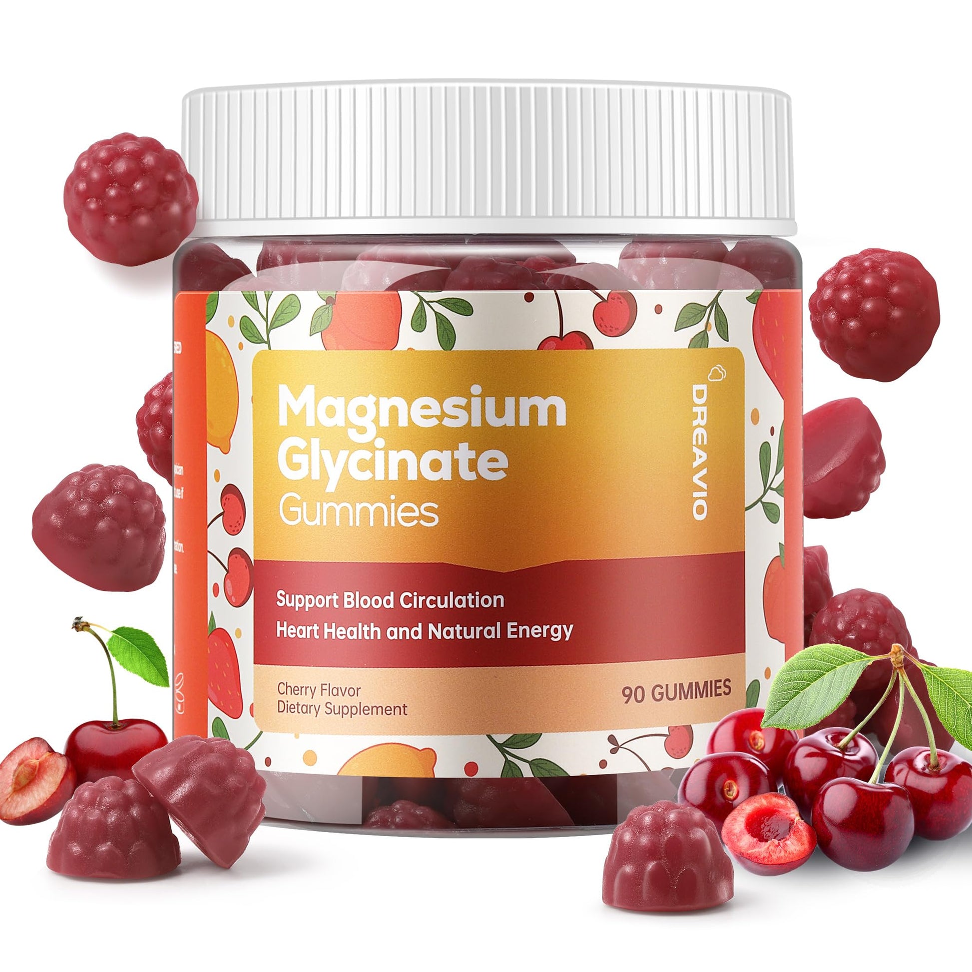 DREAVIO 90 Count Magnesium Glycinate Gummies 400mg w/Ashwagandha Supplement - Sugar Free Zinc Magnesium Glycinate Supplement Ashwagandha Gummies for Adults DREAVIO buy supplements canada