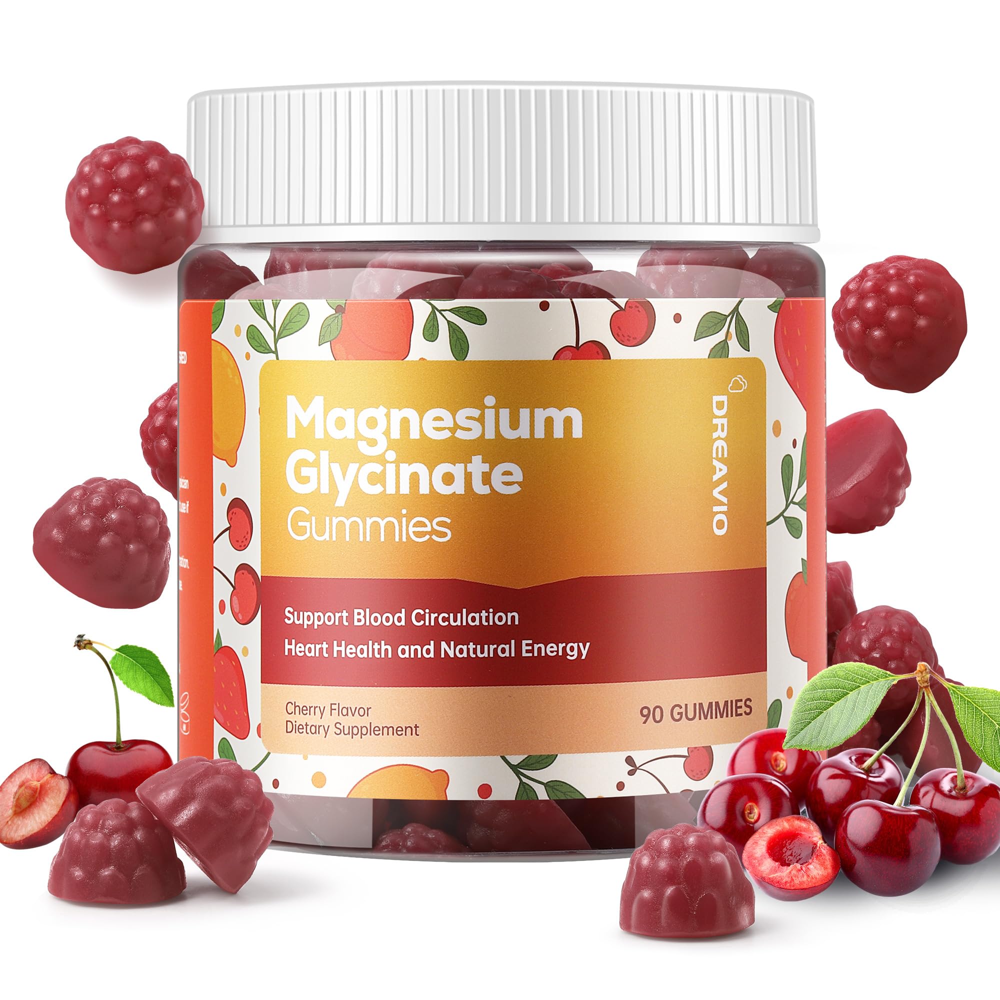 DREAVIO 90 Count Magnesium Glycinate Gummies 400mg w/Ashwagandha Supplement - Sugar Free Zinc Magnesium Glycinate Supplement Ashwagandha Gummies for Adults DREAVIO buy supplements canada