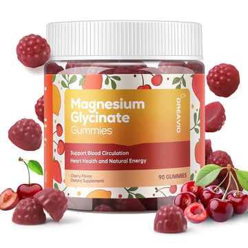DREAVIO 90 Count Magnesium Glycinate Gummies 400mg w/Ashwagandha Supplement - Sugar Free Zinc Magnesium Glycinate Supplement Ashwagandha Gummies for Adults DREAVIO buy supplements canada