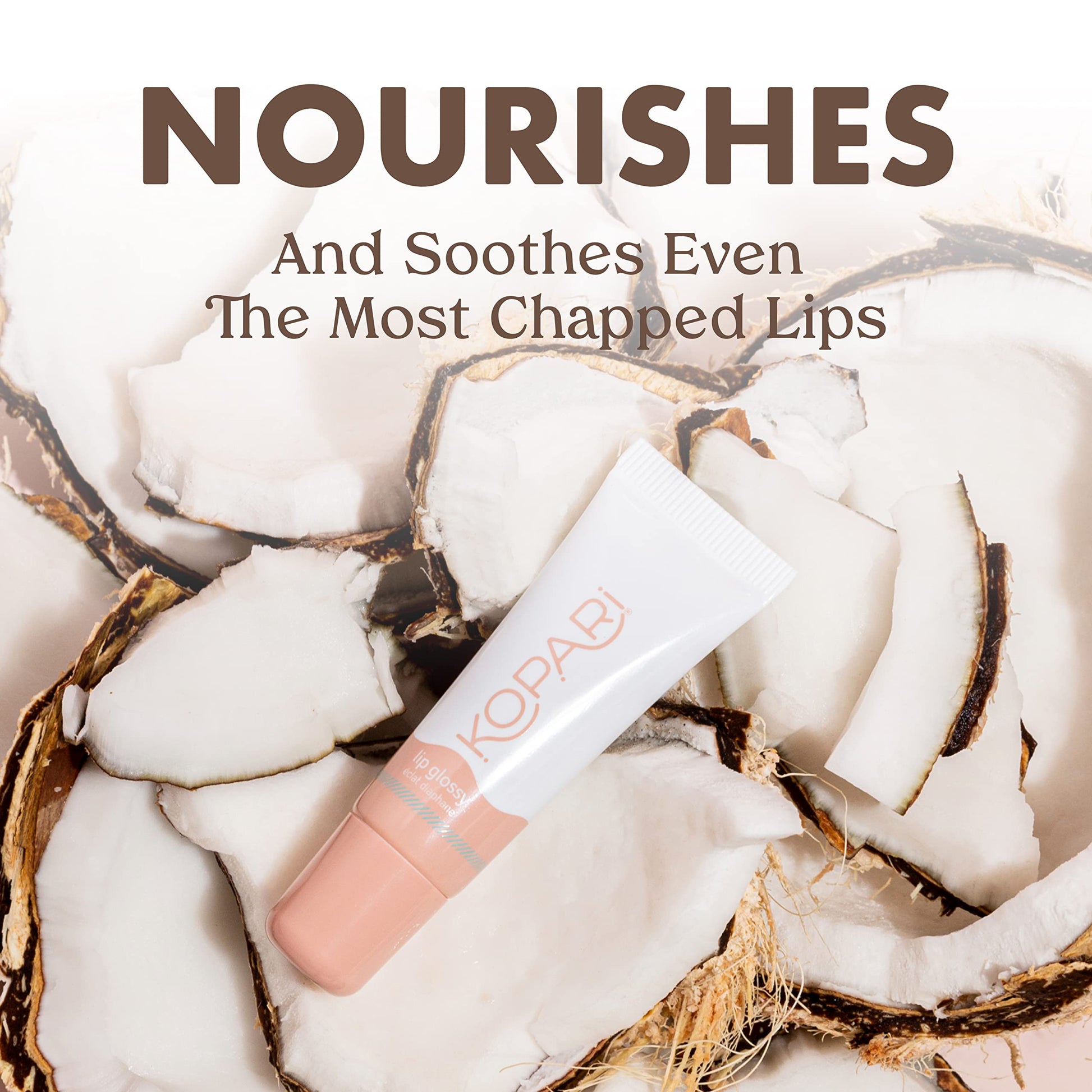 Kopari Coconut Lip Glossy | Nude Tint Birthday Suit | Vegan Hydrating Moisturizing Lip Oil Vitamin E Shea Butter Long Wear High Shine Non Sticky | Clean Plant Based Non Toxic Balm Paraben Free Kopari buy supplements canada