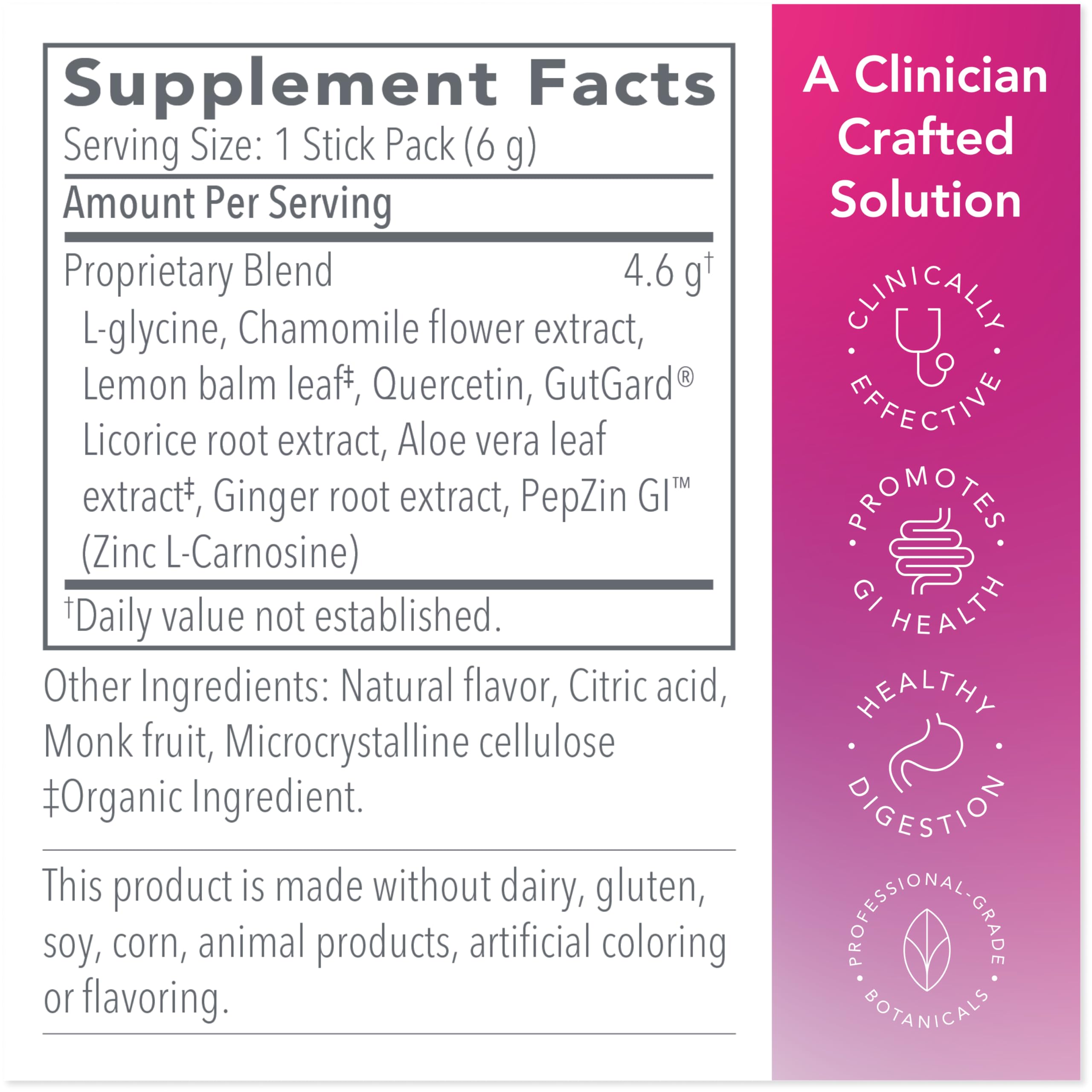 Bio-Botanical Research Biocidin Drink Mix - GI InnerCalm - Support Digestive Health, GI Detox, Healthy Mood & Sense of Relaxation - Soothing Formula with Glycine & No Glutamine (30 Stick Packs) Bio-Botanical Research buy supplements canada