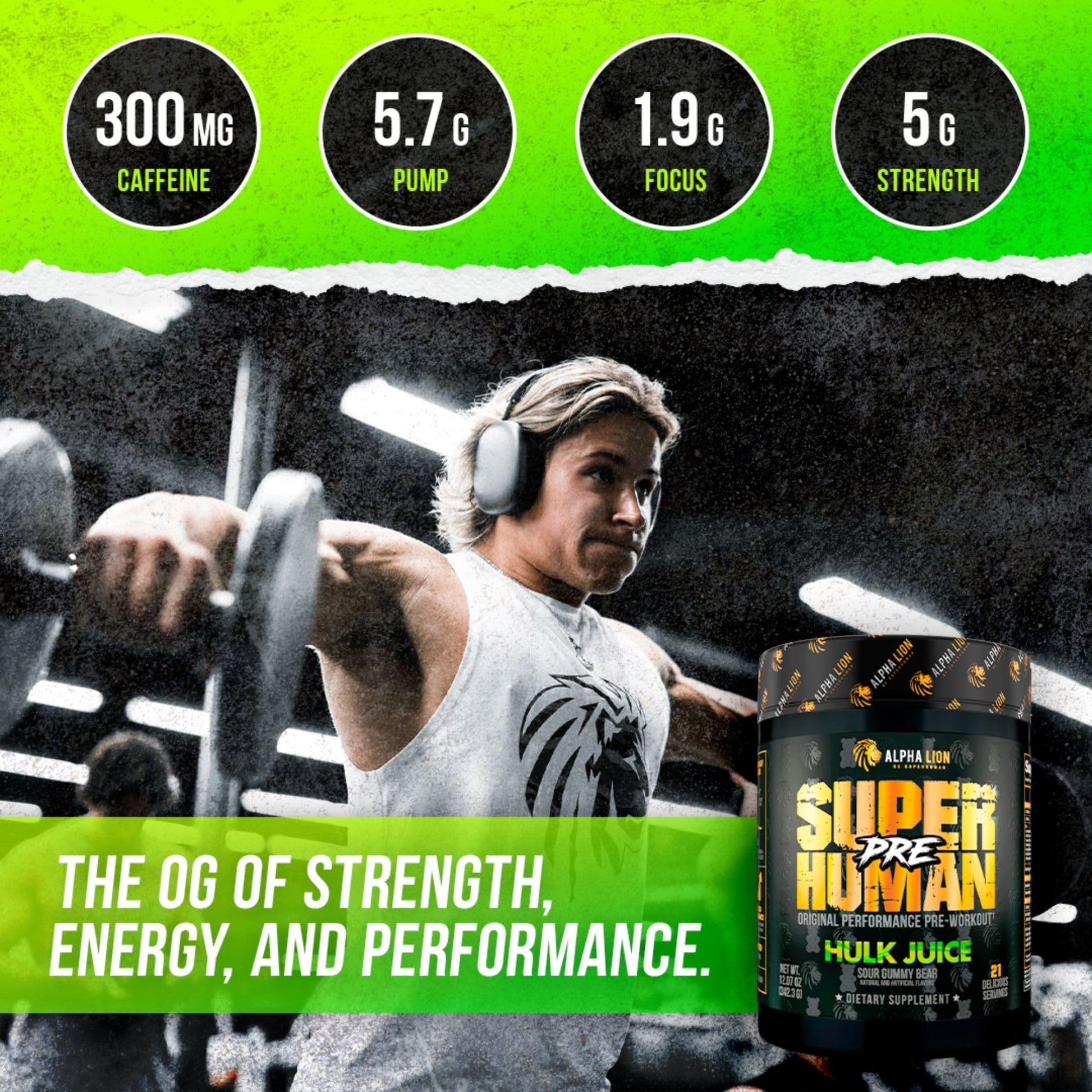 ALPHA LION Superhuman Pre Workout Powder & Post Workout Recovery Bundle, Sustained Energy & Focus + Lean Muscle Growth, Strength & Volume (Hulk Juice & Muscle Marg ALPHA LION buy supplements canada