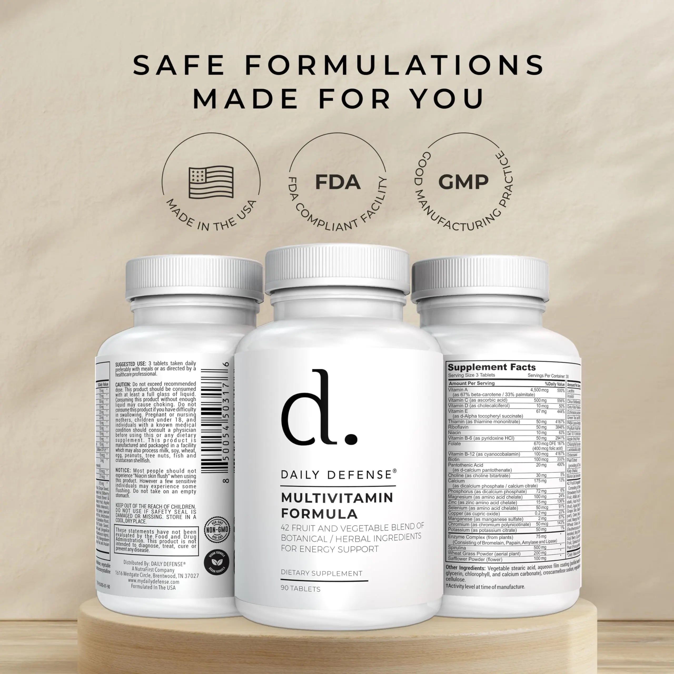 Fruit and Veggies Supplement - Multi Vitamins for Adults w/ Vitamins A, B Complex, D, E, Zinc, Biotin, Calcium - Fruit Vegetable Supplements for Energy & Immunity Support Daily Defense buy supplements canada