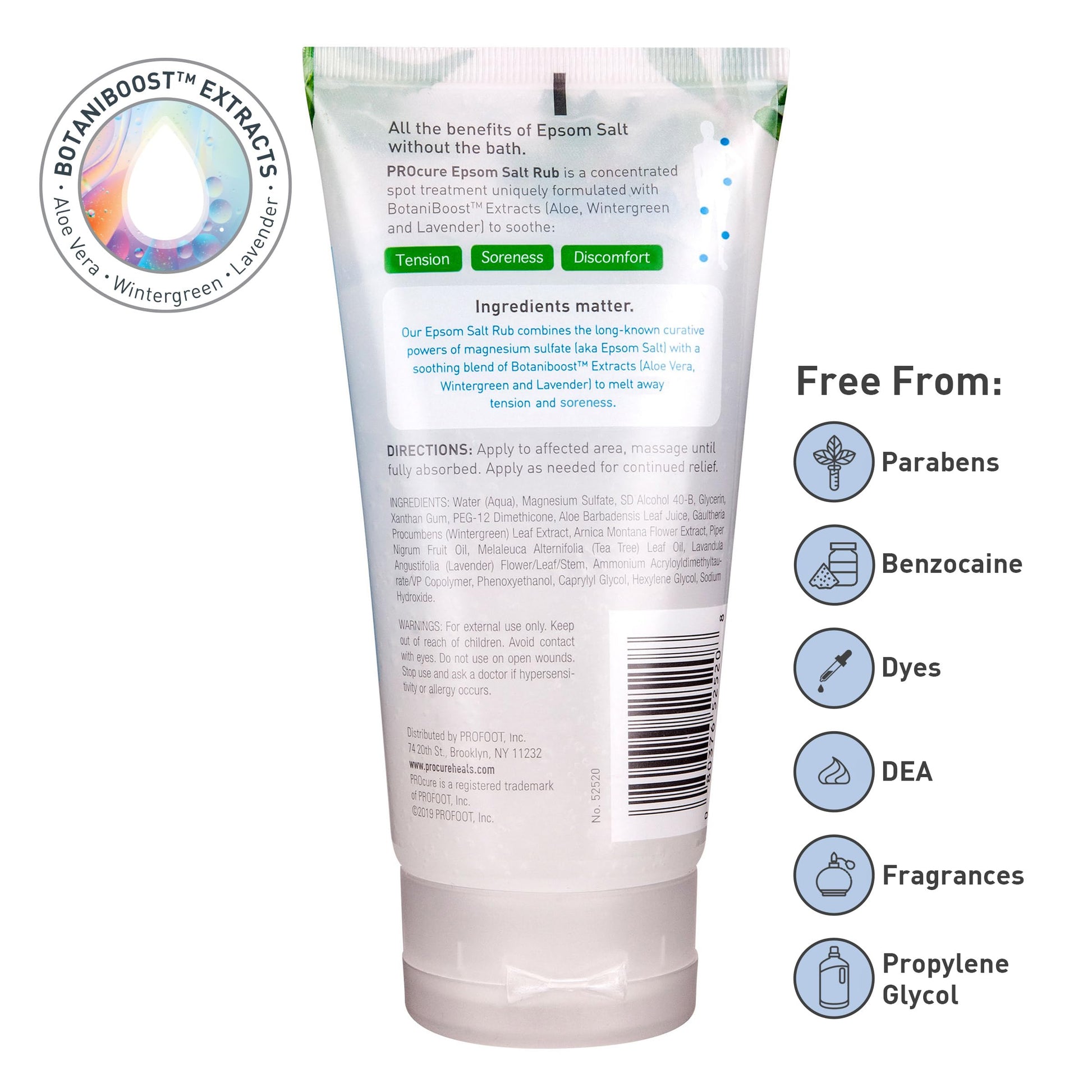 PROcure Epsom Salt Rub Gel – Concentrated Muscle Relief with Organic Aloe Vera & Essential Oils for Aches, Soreness & Tension – 2 Pack PROcure buy supplements canada