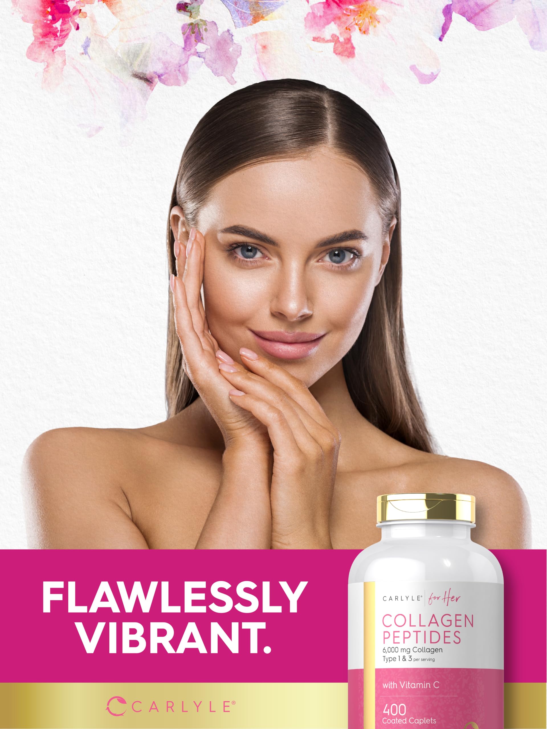 Carlyle Collagen Peptides 6000mg | 400 Caplets | with Vitamin C | Type 1 and 3 | Non-GMO, Gluten Free, Grass Fed Supplement Carlyle buy supplements canada