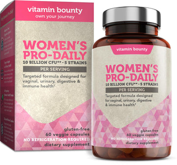 Vitamin Bounty Women's Pro Daily - Vaginal Probiotic & Prebiotic & pH Balance, Probiotics Vitamin Bounty buy supplements canada