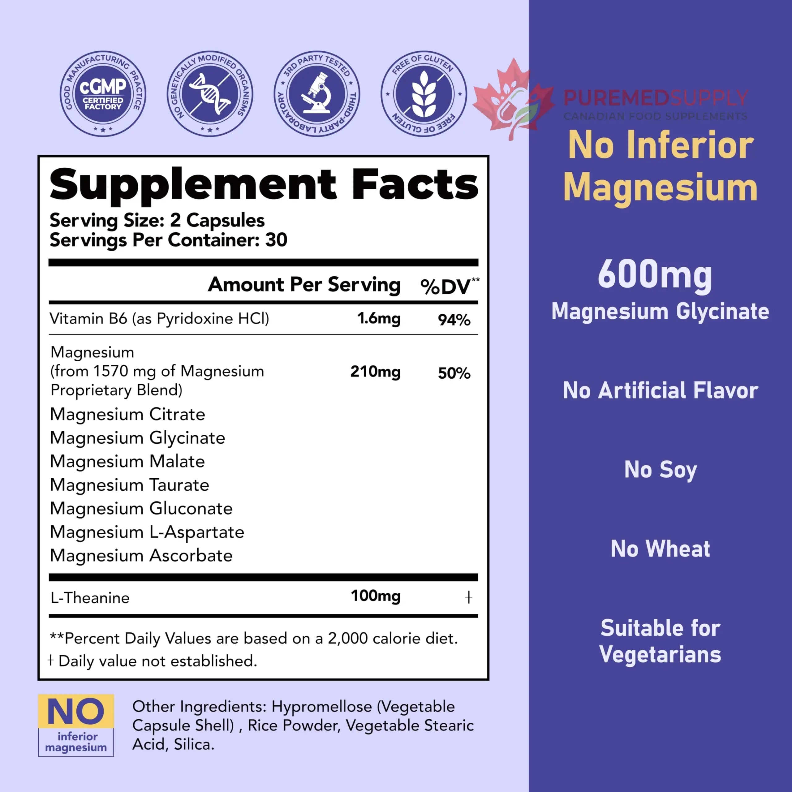 Magnesium 7 Complex for Women 1600mg, Magnesium Glycinate 600mg 7 High Absorption Magnesium Supplement with Citrate, Malate, Chelate, Taurate, Gluconate, Aspartate & Ascorbate for Sleep, 60 Capsules VIVI Youth buy supplements canada