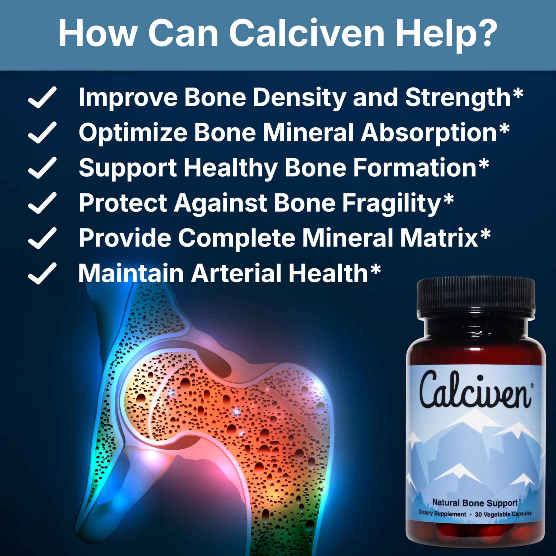 Calciven - Natural Bone Support Supplement - Non-GMO, Gluten-Free Calciven buy supplements canada