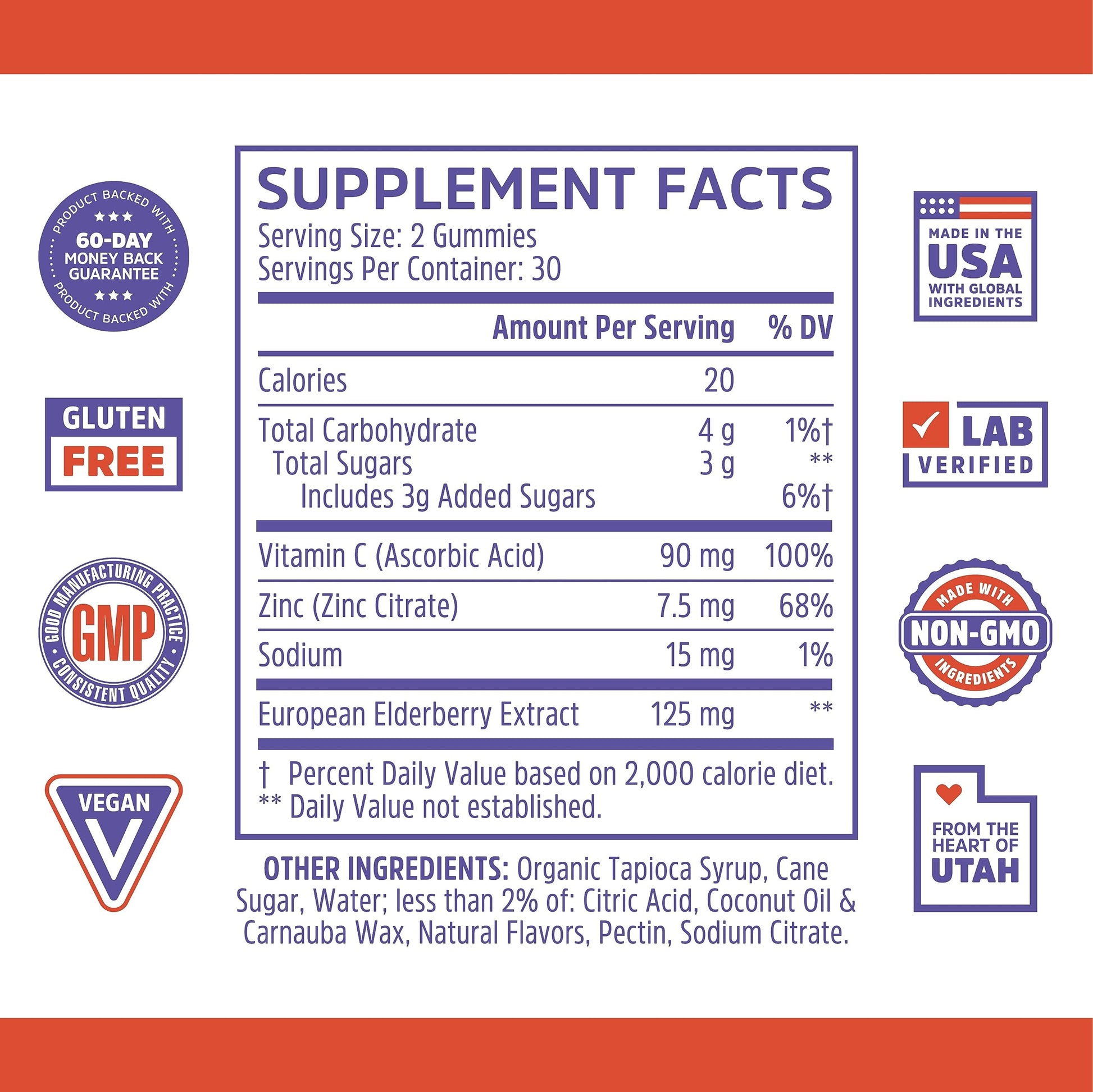 Zhou Nutrition Elder-Mune Sambucus Elderberry Gummies with Zinc and Vitamin C & vH Zhou Nutrition buy supplements canada