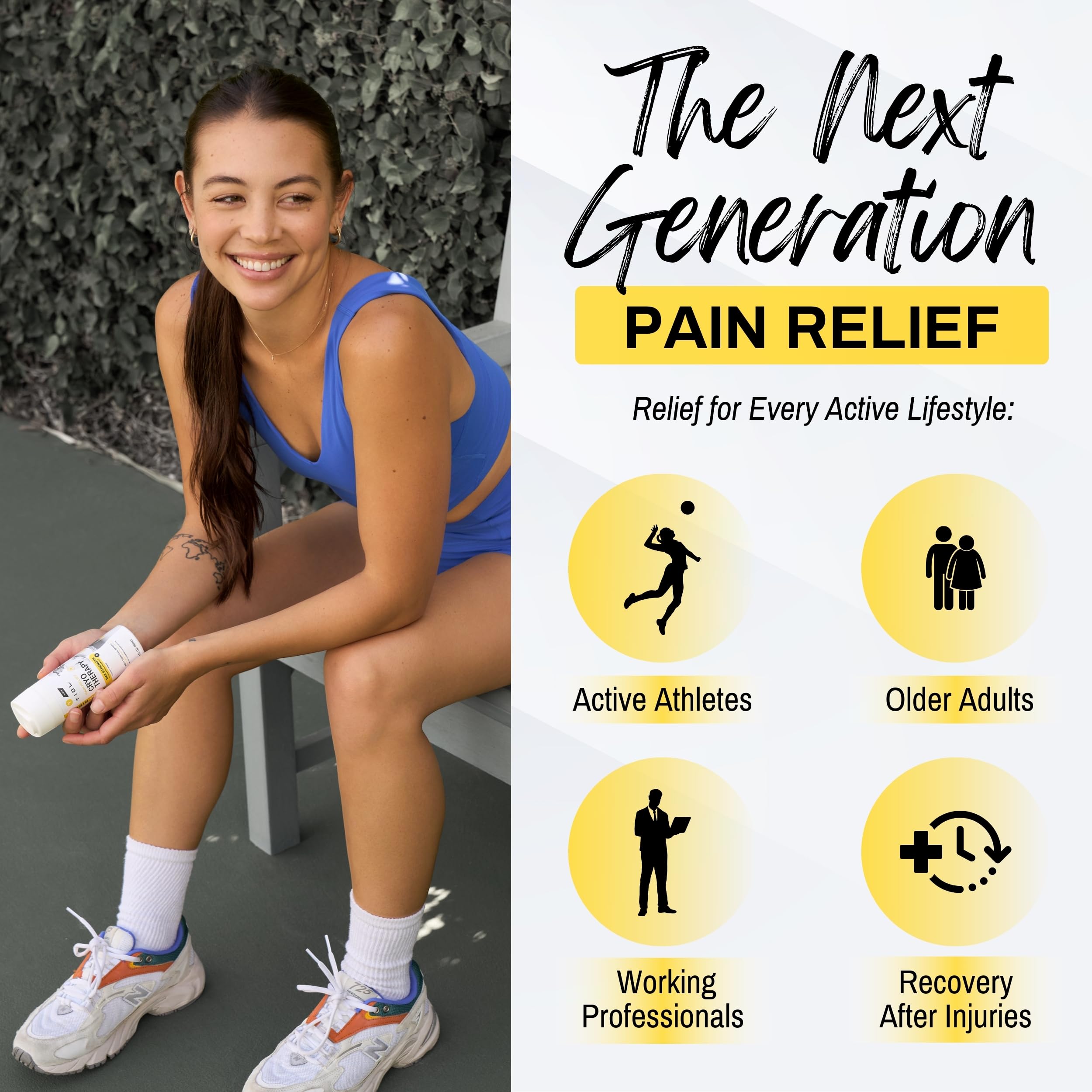 TIDL Cryotherapy Pain Relief Spray, 3 Oz (Pack of 2) Max Strength for Fast-Acting Muscle, Joint & Neck Pain Relief, Plant-Based Menthol & Camphor Pain Reliever, Quick Drying Formula TIDL buy supplements canada