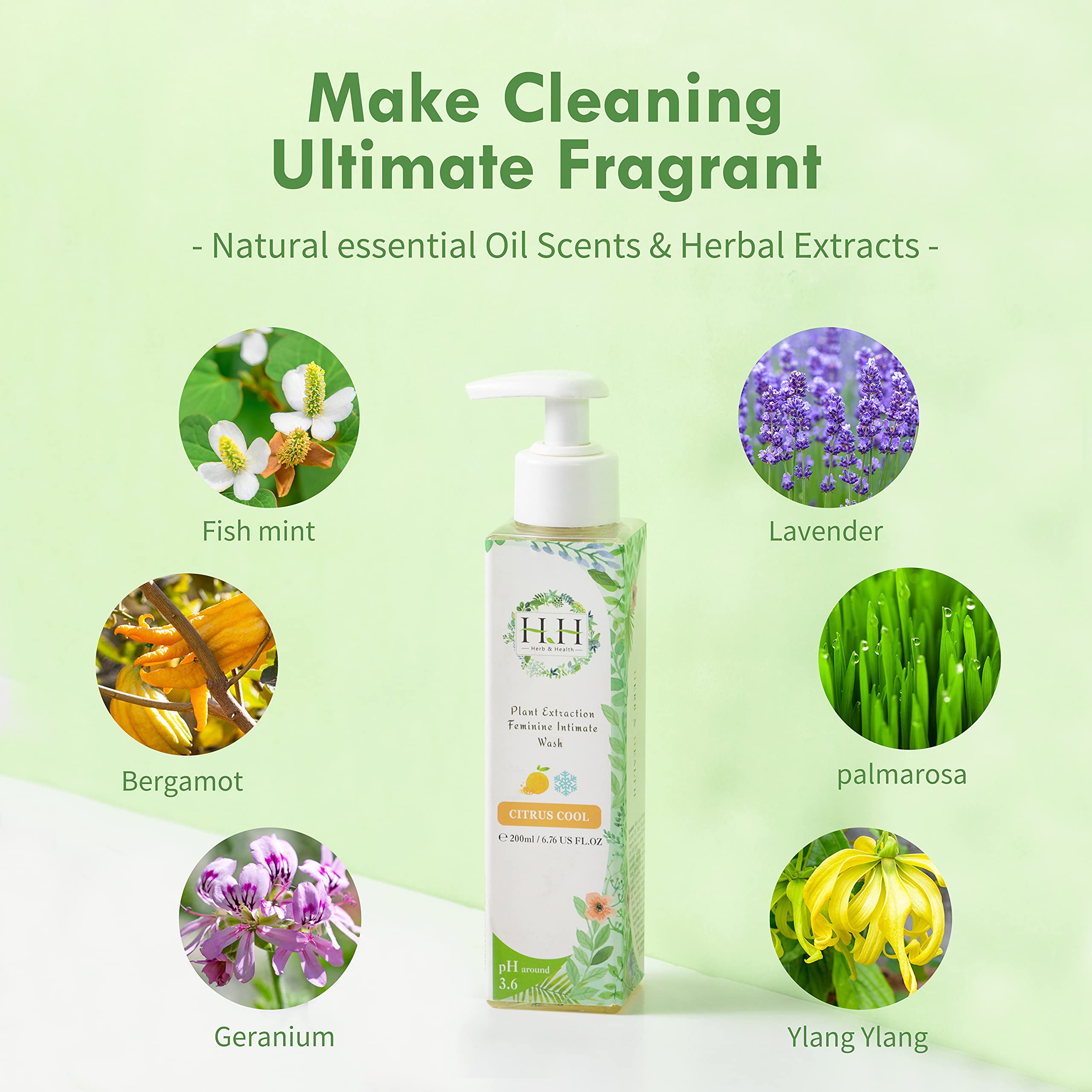 Feminine Wash+Panties Stain Remover Detergent - Natural Essential Oil Scent Vaginal Wash Women HH Herb & Health buy supplements canada