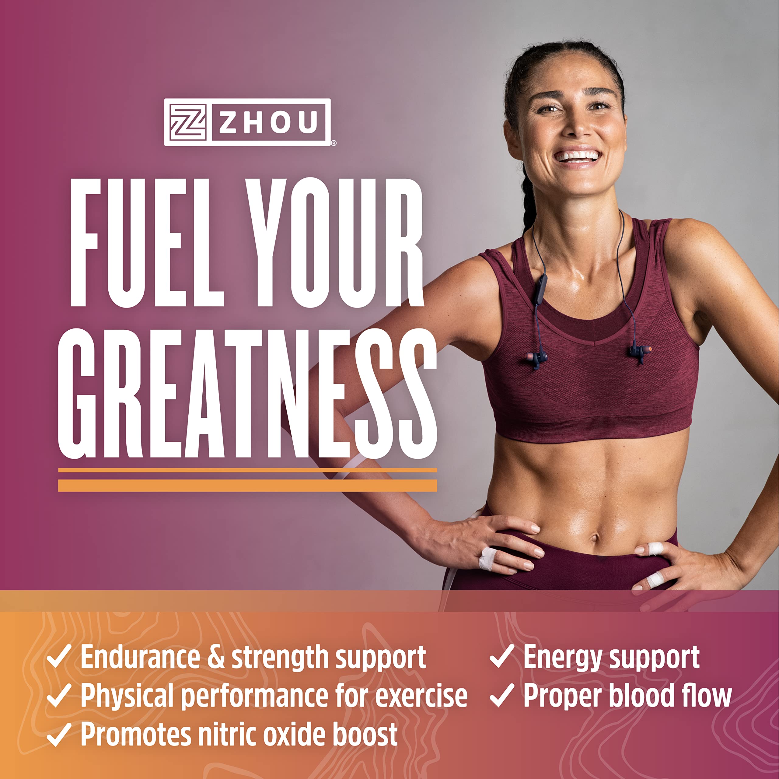 Zhou Nitric Oxide with L Arginine, Citrulline Malate, AAKG and Beet Root | Powerful N.O. Zhou Nutrition buy supplements canada