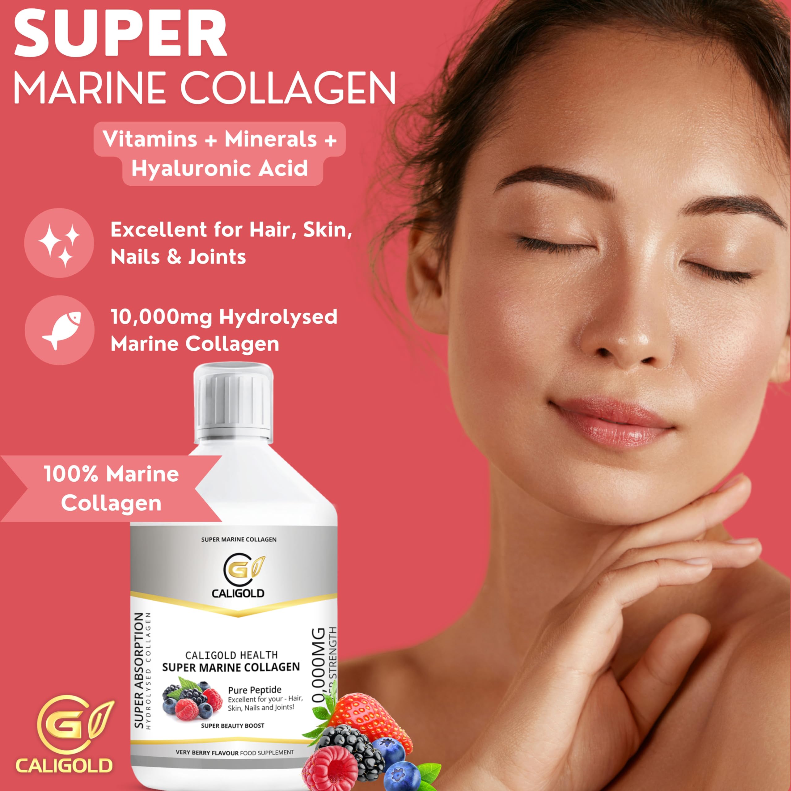 CALIGOLD Health Super Marine Collagen Liquid - Excellent for Hair, Skin, Nails and Joints CALIGOLD buy supplements canada