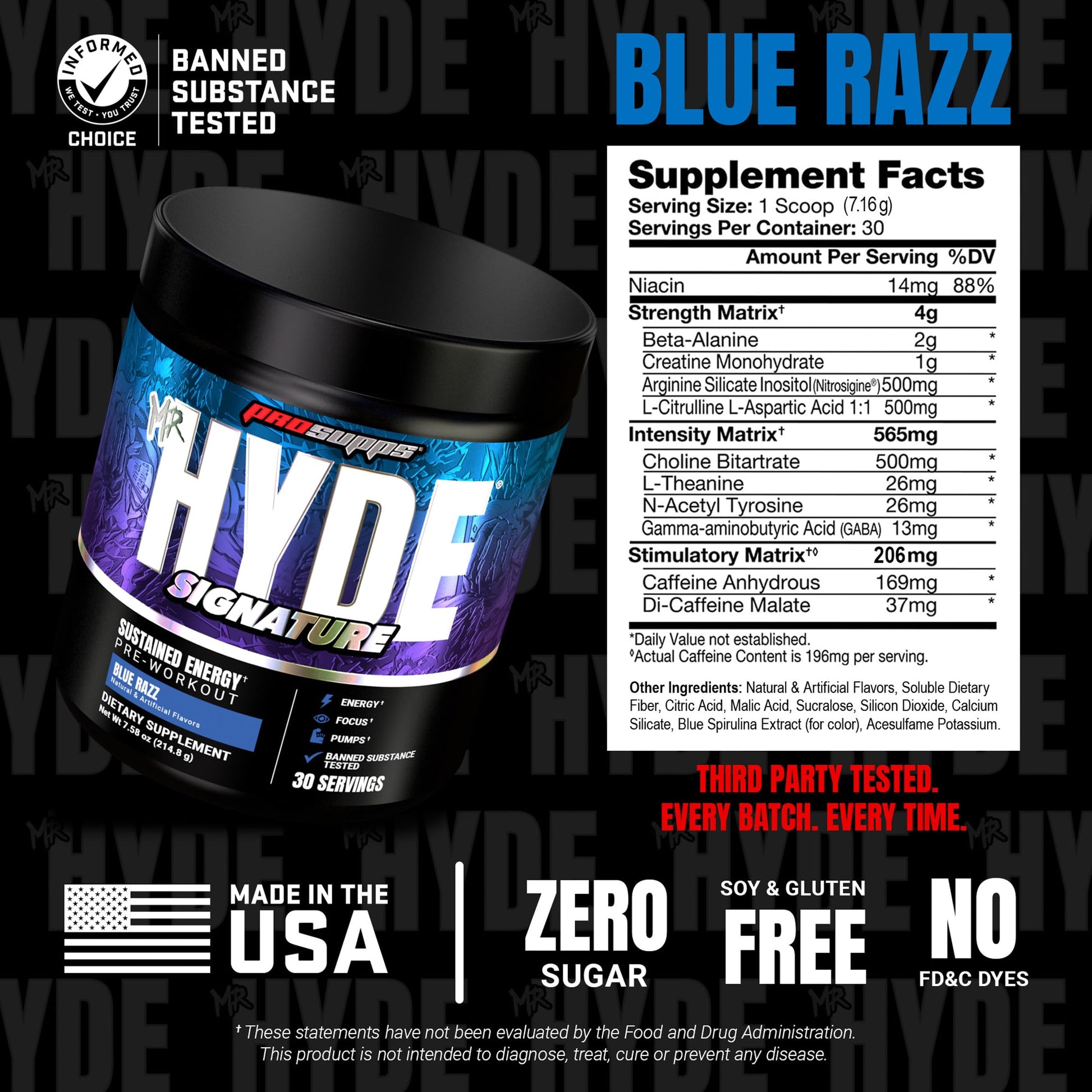 ProSupps Mr. Hyde Signature Pre Workout Powder with Creatine, Beta Alanine & Caffeine - Performance, Energy & Endurance - Clean Fitness & Gym Supplements for Men & Women = ProSupps buy supplements canada