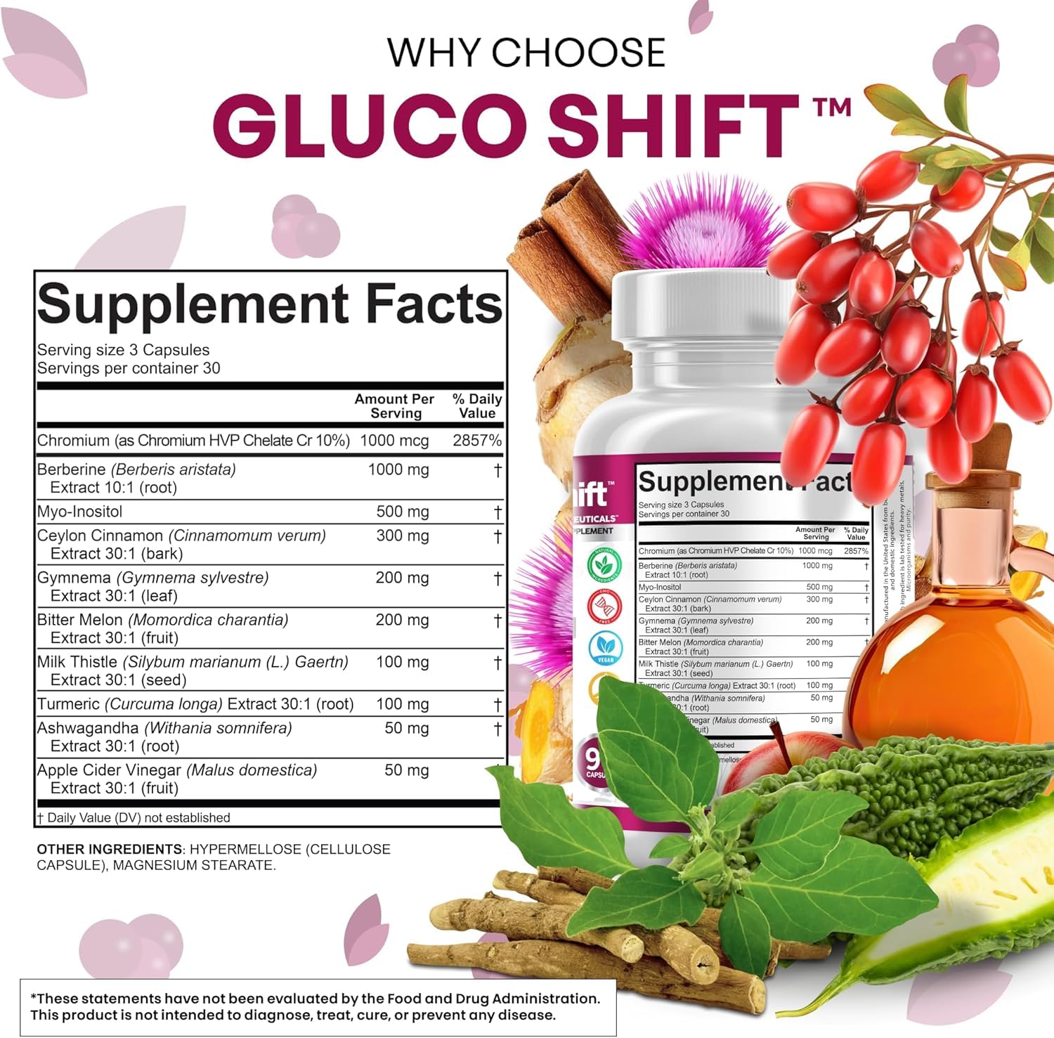 Clean Nutra Berberine Supplement Myo-Inositol Ceylon Cinnamon Gymnema Bitter Melon Chromium Complex for Digestion, Antioxidant Support & Wellness 90 Vegan Capsules Non-GMO Clean Nutraceuticals buy supplements canada