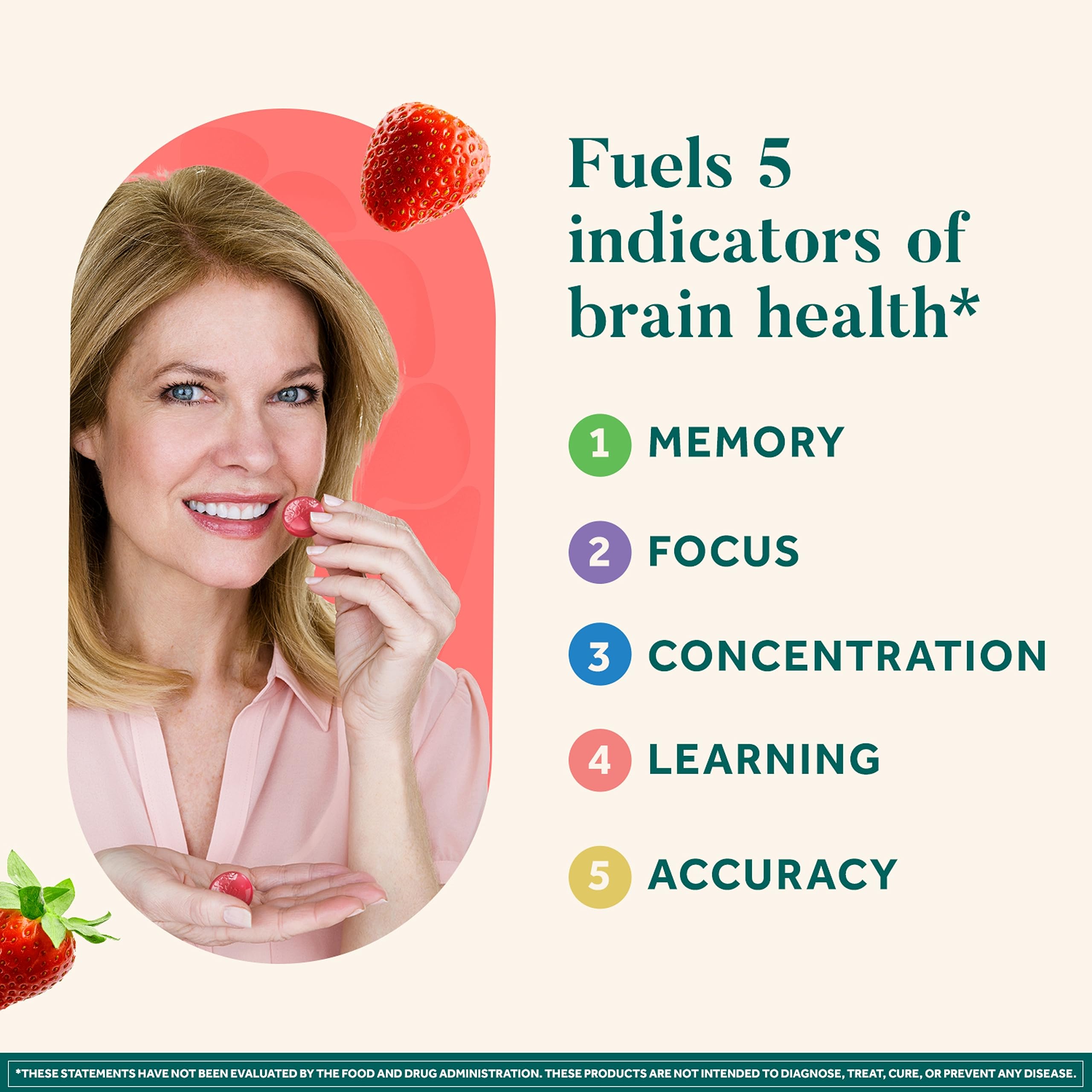NEURIVA Original Brain Supplement for Memory, Focus & Concentration + Learning & Accuracy with Clinically Tested Nootropics Phosphatidylserine and Neurofactor, Strawberry Flavor, 50 Gummies NEURIVA buy supplements canada