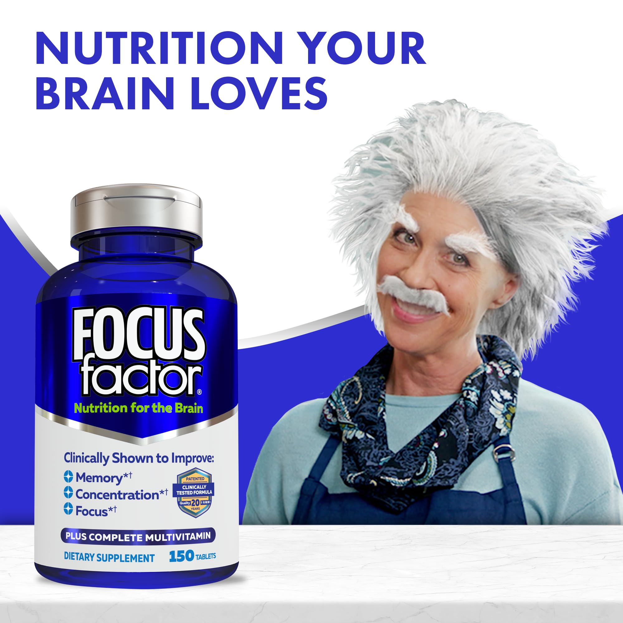 Focus Factor Nutrition for The Brain Improved Memory & Concentration Brain Supplement, 150 Count, 1 Pack (10407) Focus Factor buy supplements canada