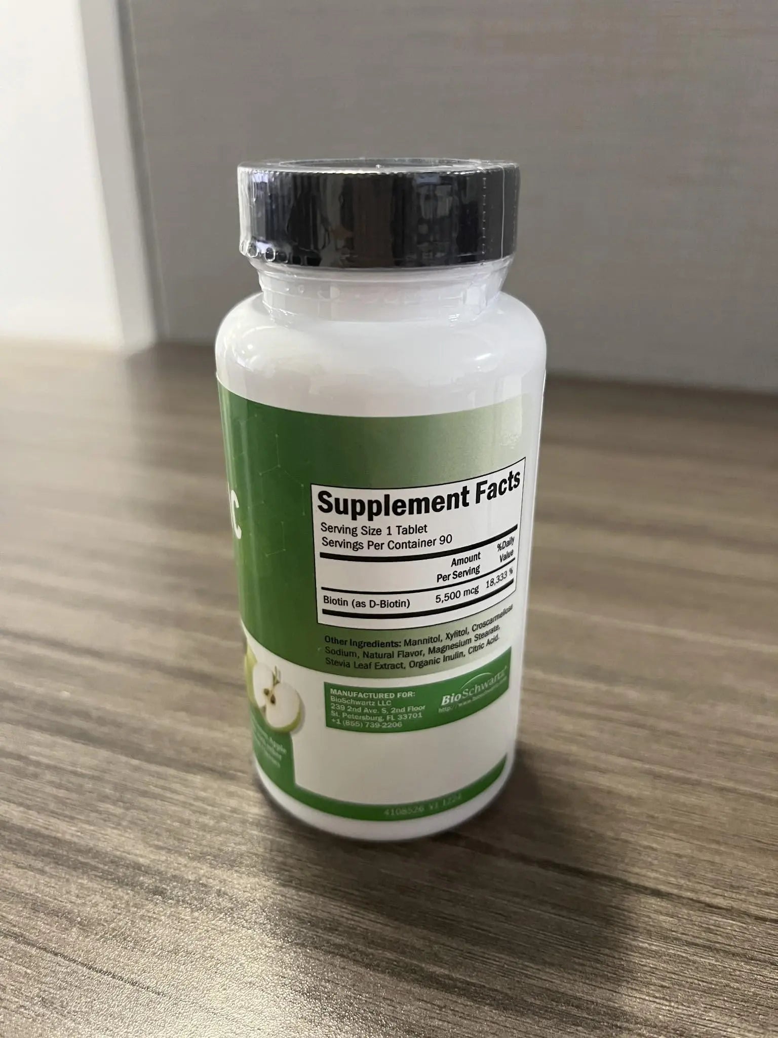 BioSchwartz Bariatric Biotin Chewable Tablets - 5500mcg Biotin per Serving - Green Apple Flavor, 3 Month Supply - Sugar-Free Hair Skin Nails Vitamins BioSchwartz buy supplements canada