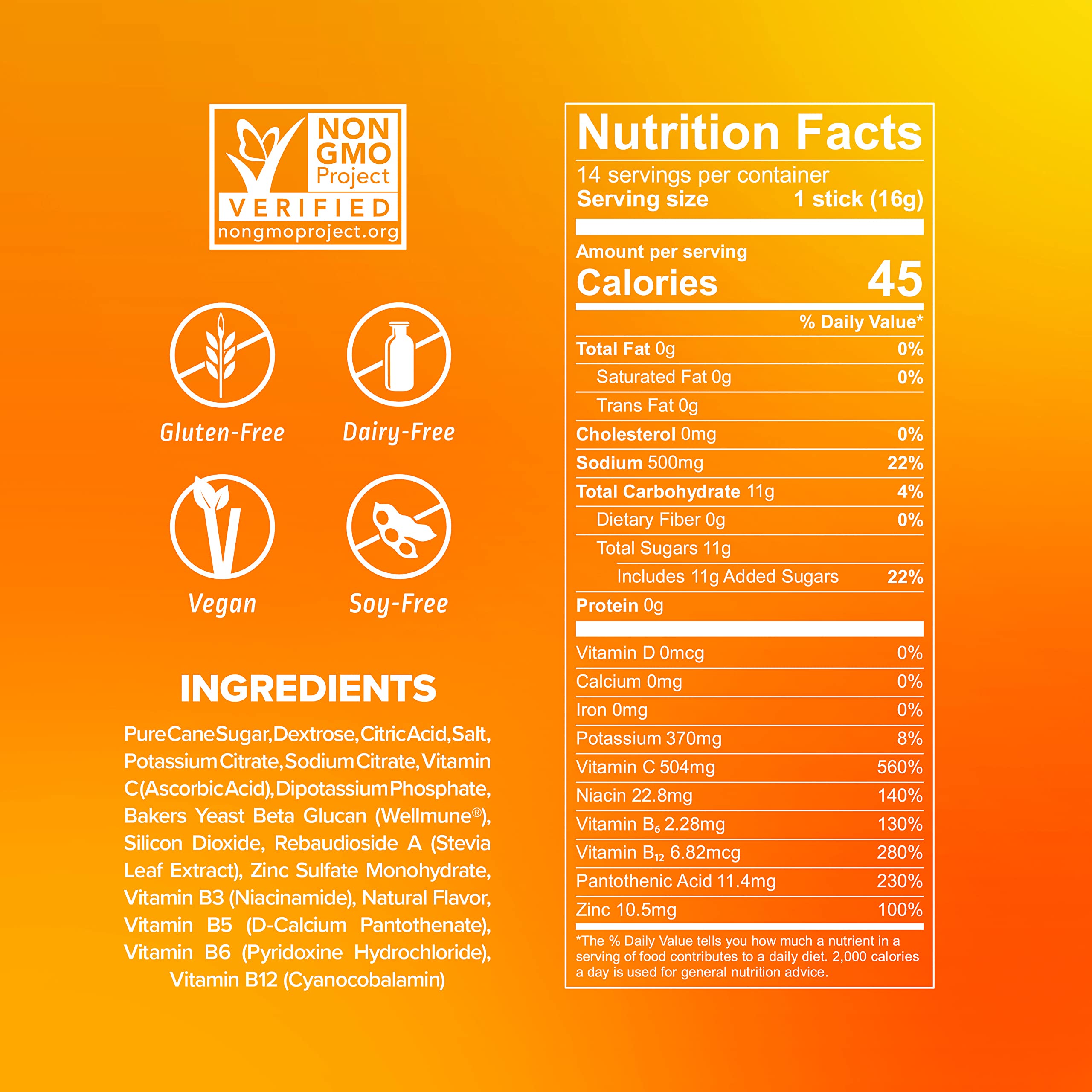 Liquid I.V. Hydration Multiplier + Immune Support - Tangerine - Hydration Powder Packets Liquid I.V. buy supplements canada