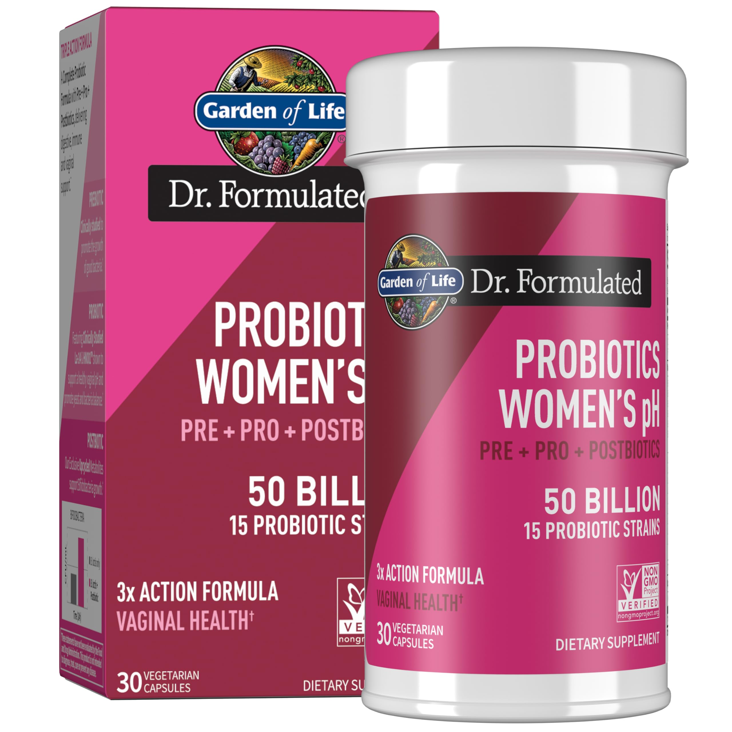 Garden of Life Dr Formulated Once Daily 3-in-1 Complete Prebiotics, Postbiotics & Probiotics for Women, PRE + PRO + POSTBIOTIC Supplement for Women’s Digestive Garden of Life buy supplements canada