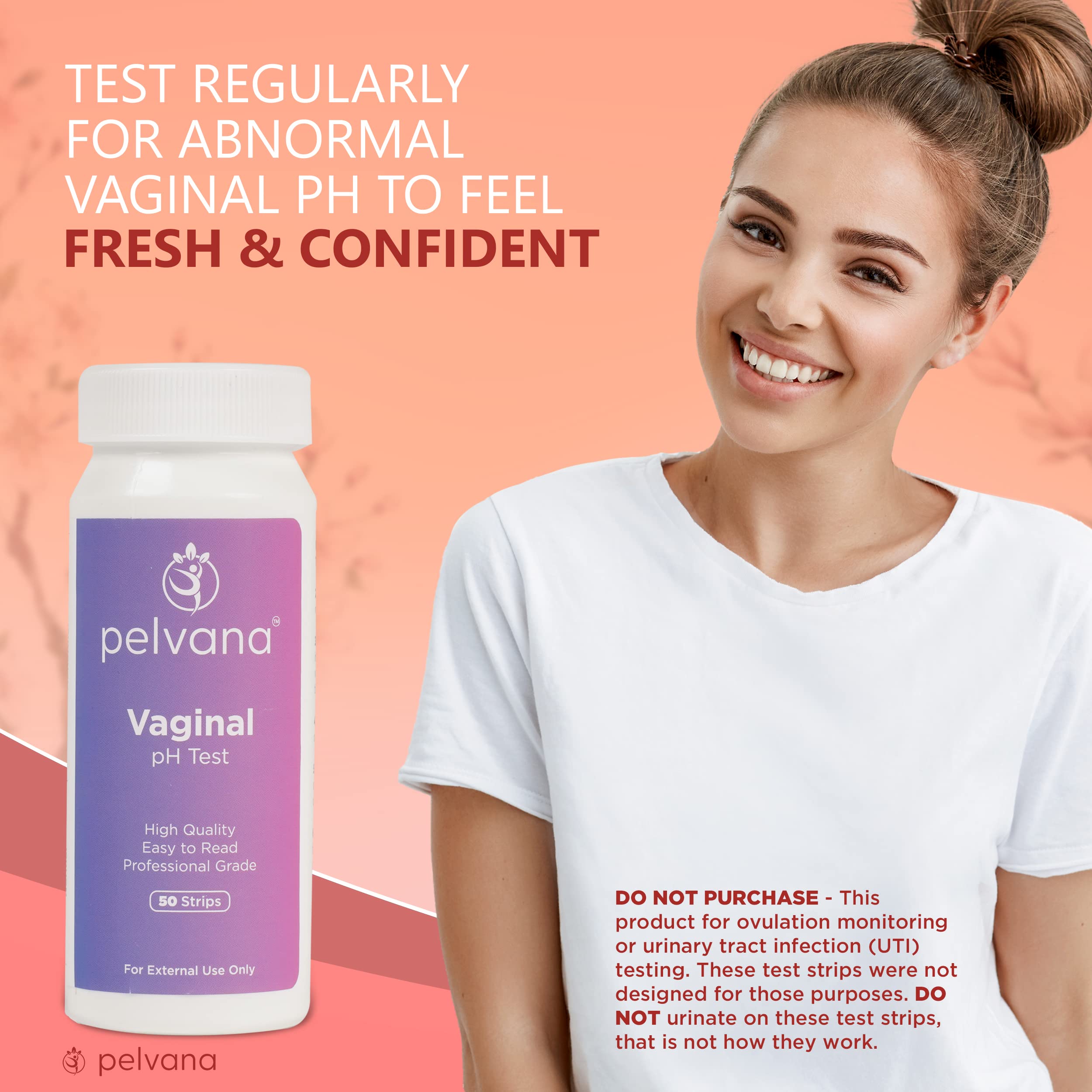 Pelvana Vaginal pH Balance Test Strips for Women 50 Strips - Vaginal pH Test Strips Pelvana buy supplements canada