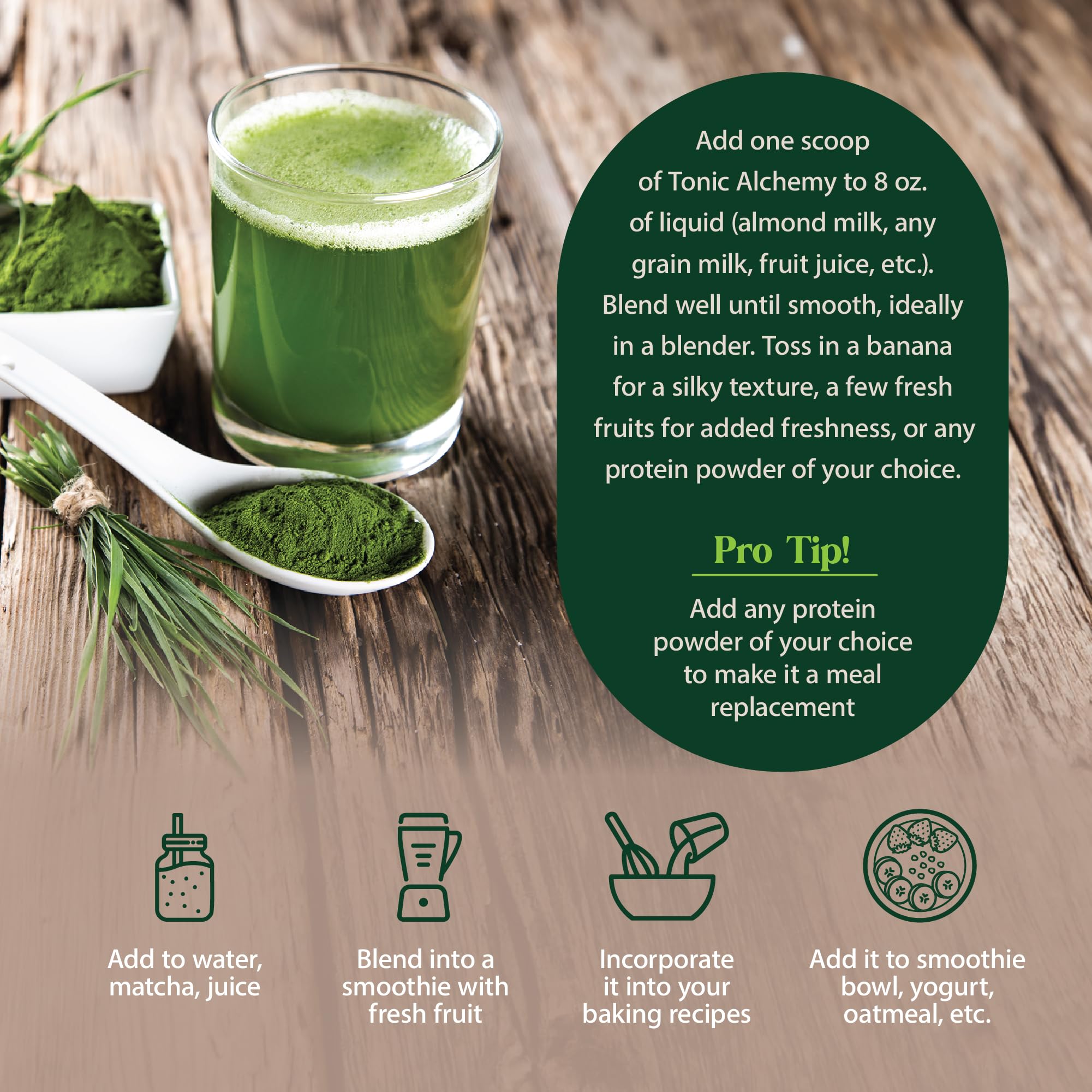 Dragon Herbs Tonic Alchemy Superfood Greens Powder with 91 Ingredients: Tonic Herbs, Ashwagandha, Mushrooms, Probiotics, Super Greens, Seaweeds, Fruits, Vegetables, Spirulina - 30 Servings Dragon Herbs buy supplements canada